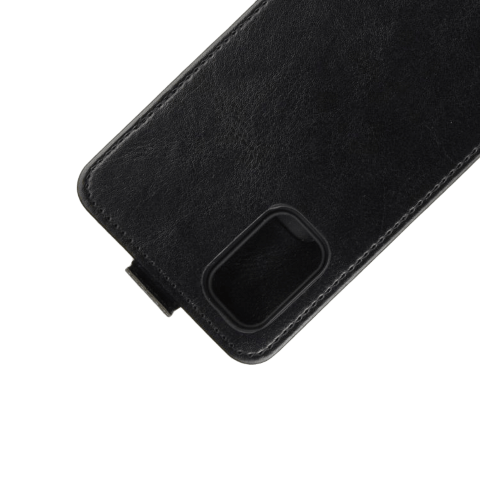 Comfycase Samsung Galaxy A41 Verticale Flip Cover met Pasruimte Zwart