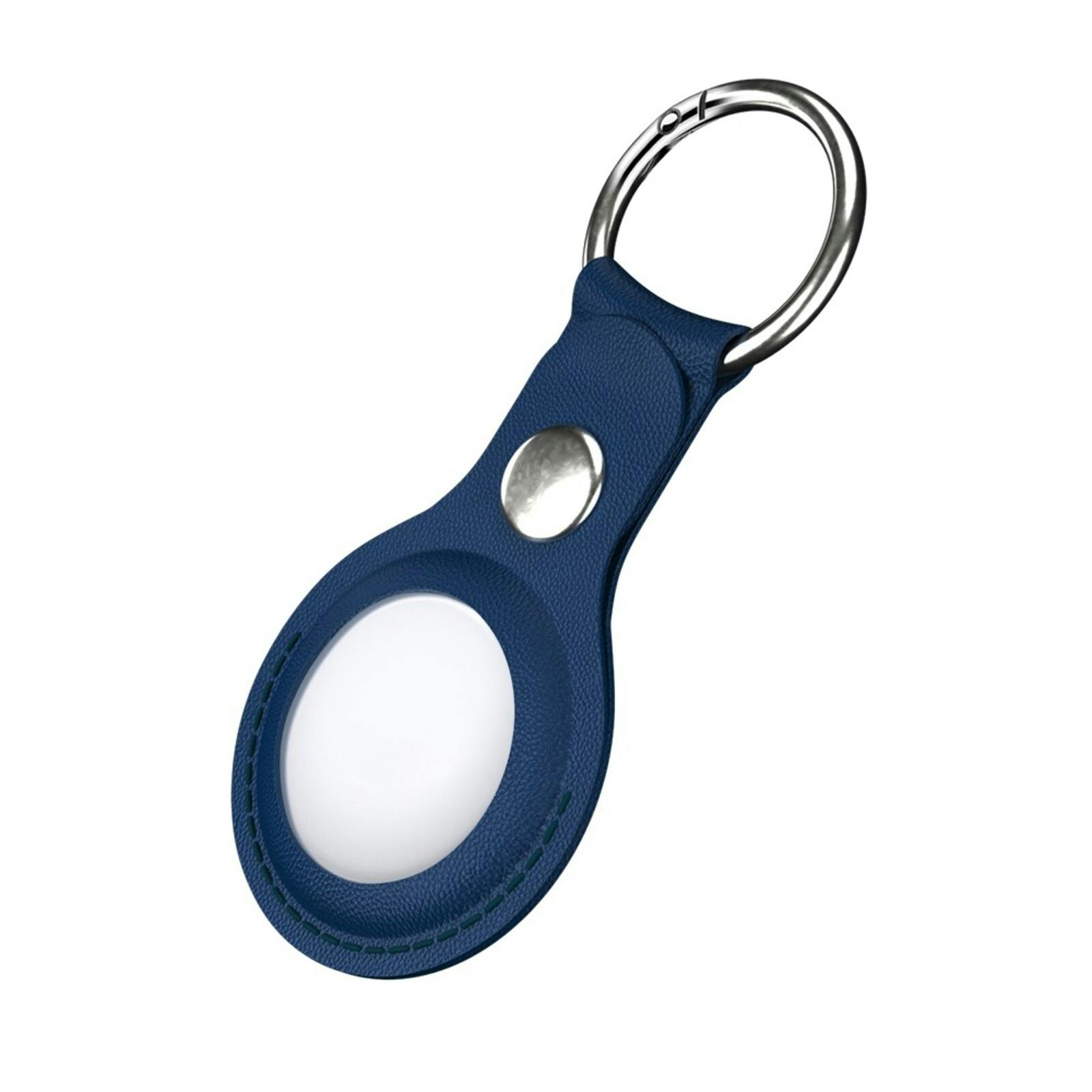 Comfycase AirTag Lederen Sleutelhanger Blauw
