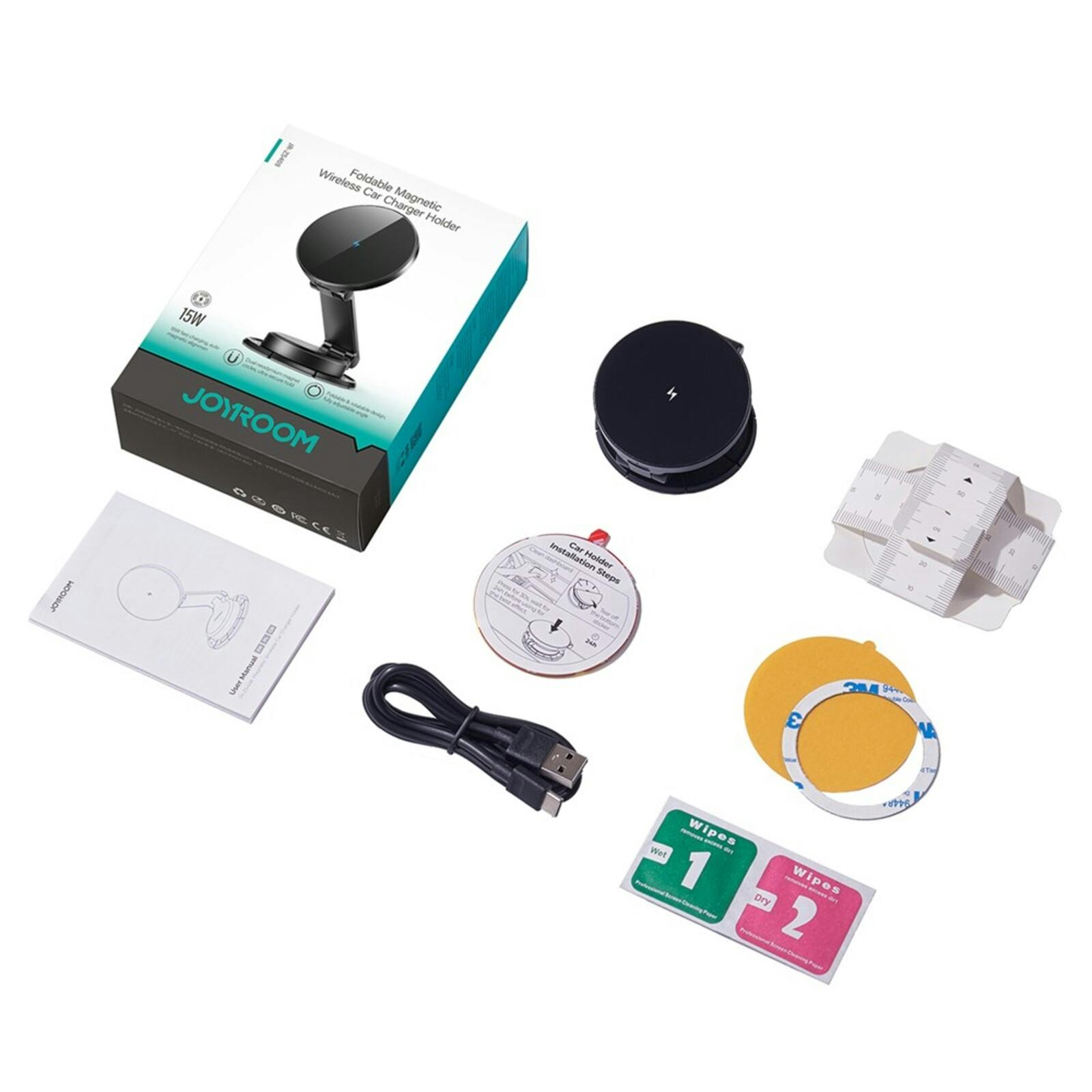 Joyroom 15W Foldable Magnetic Wireless Car Charger Holder