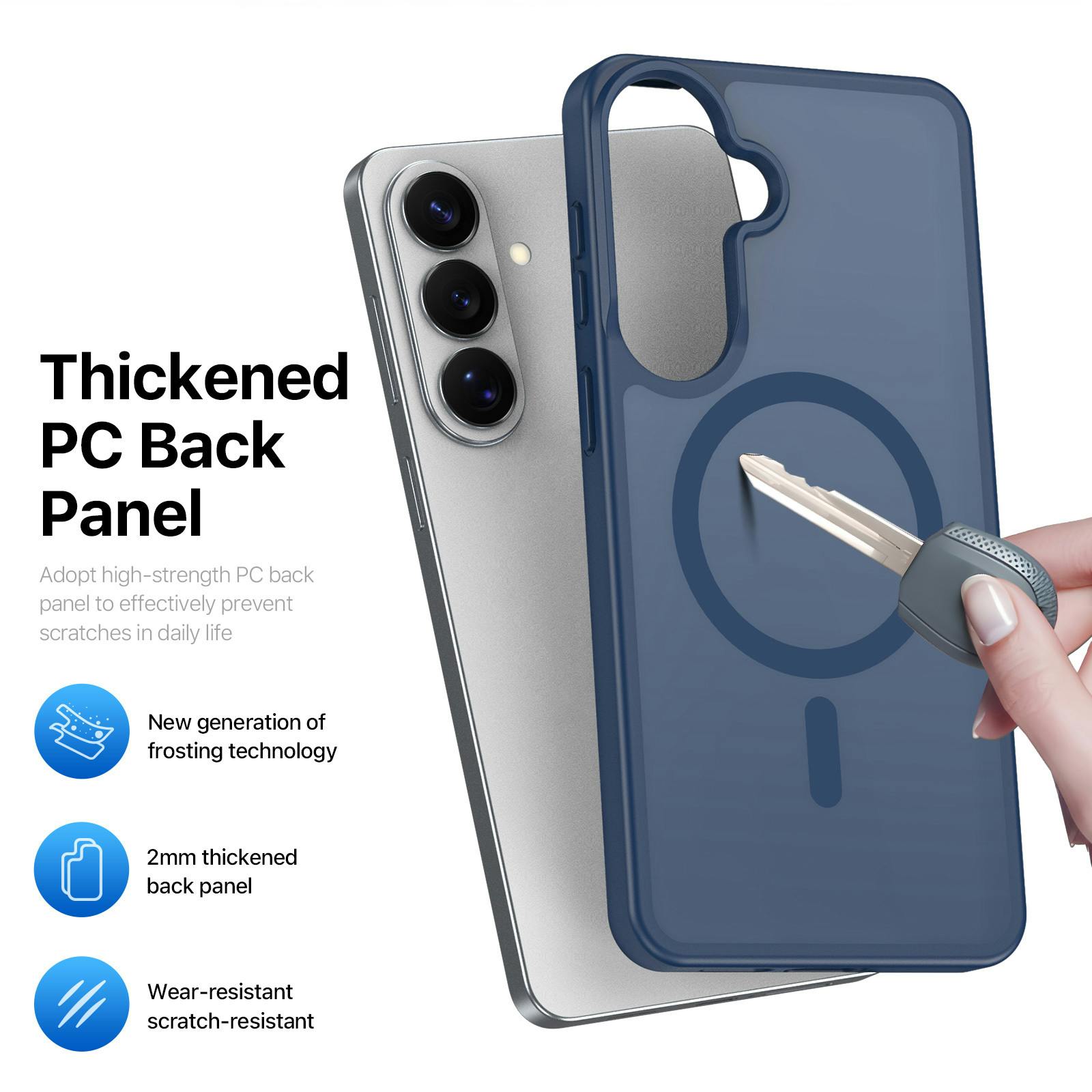 DUX DUCIS Samsung Galaxy S26 Plus Mat Magnetisch Hoesje Blauw