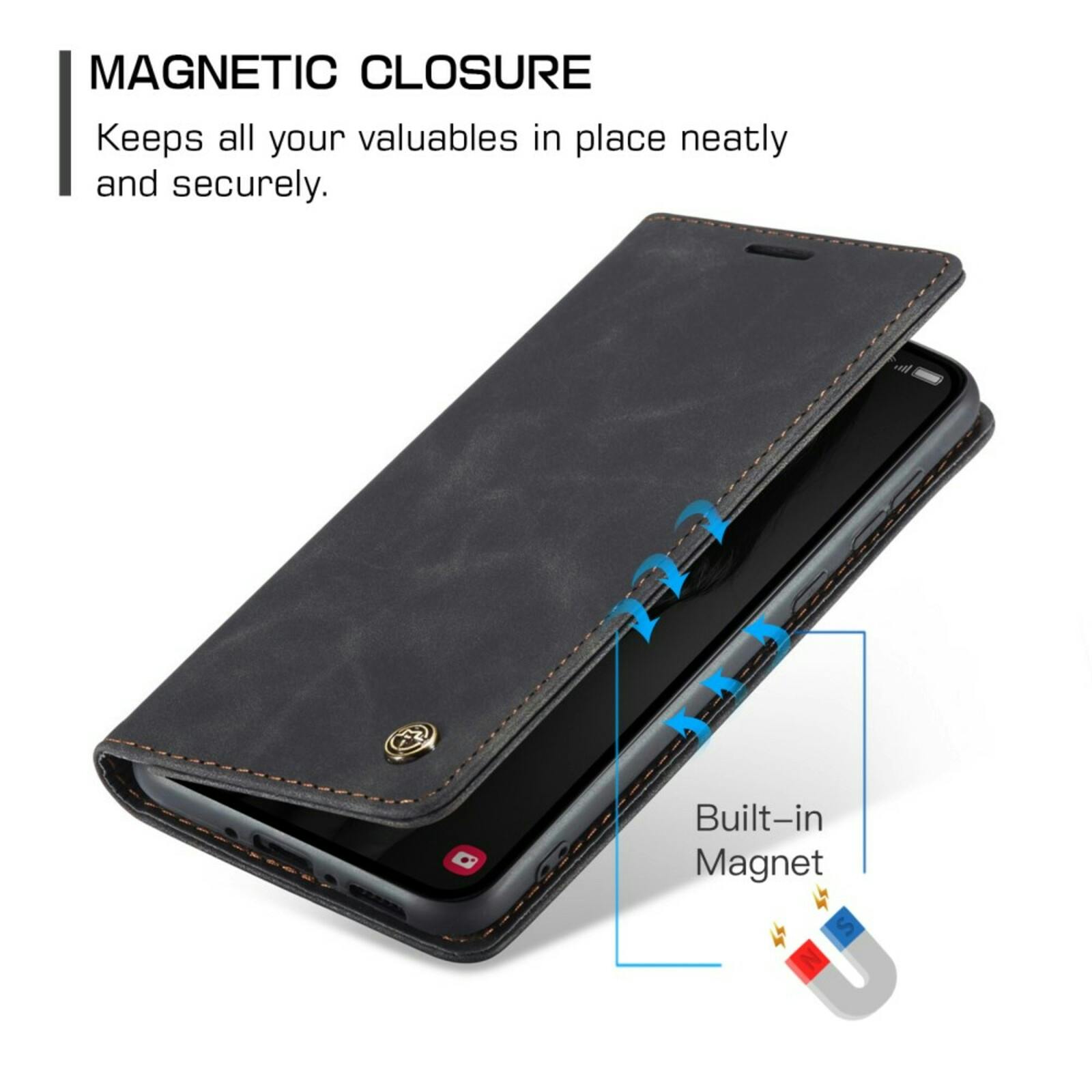 Caseme Samsung A35 Business Wallet Hoesje Zwart