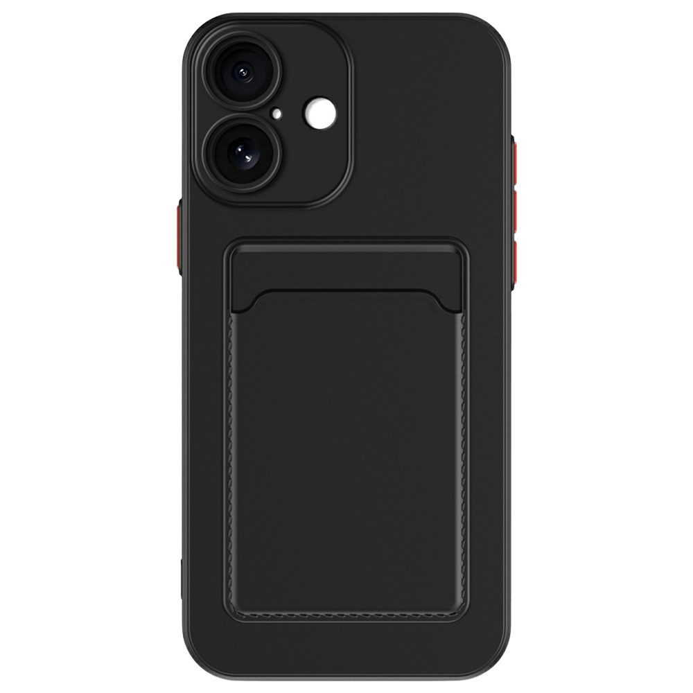 CaseBody Apple iPhone 17 Telefoonhoesje met Kaarthouder Zwart