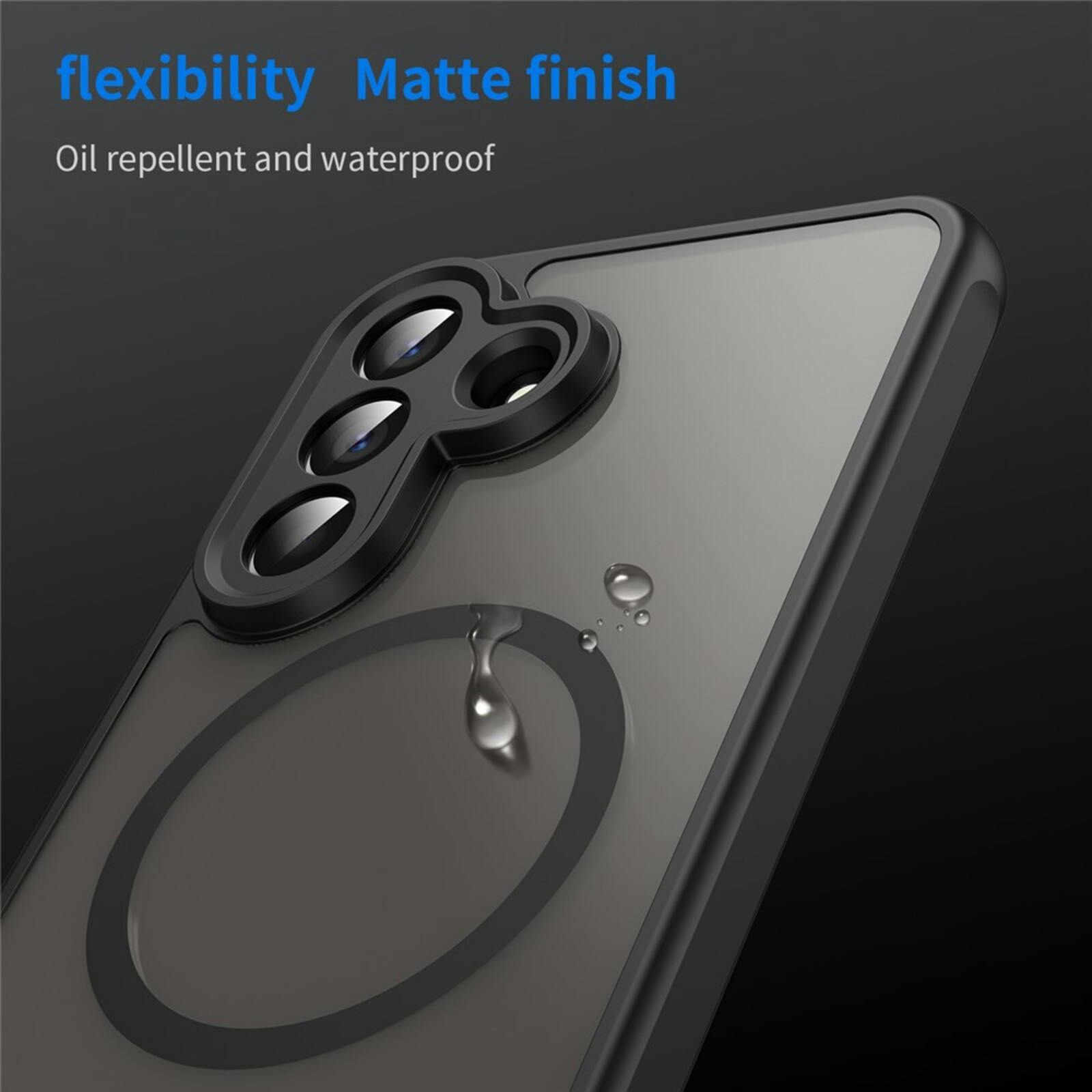 CaseBody Samsung Galaxy A57 Magnetic Case Zwart