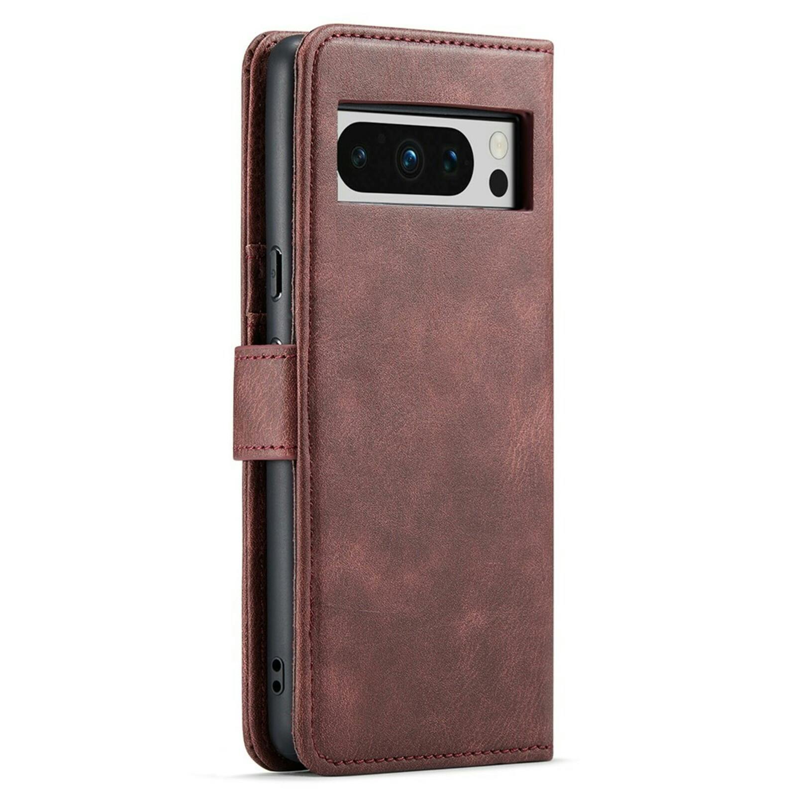 DG.MING Google Pixel 8 Pro Lederen 2-in-1 Wallet Hoesje Rood