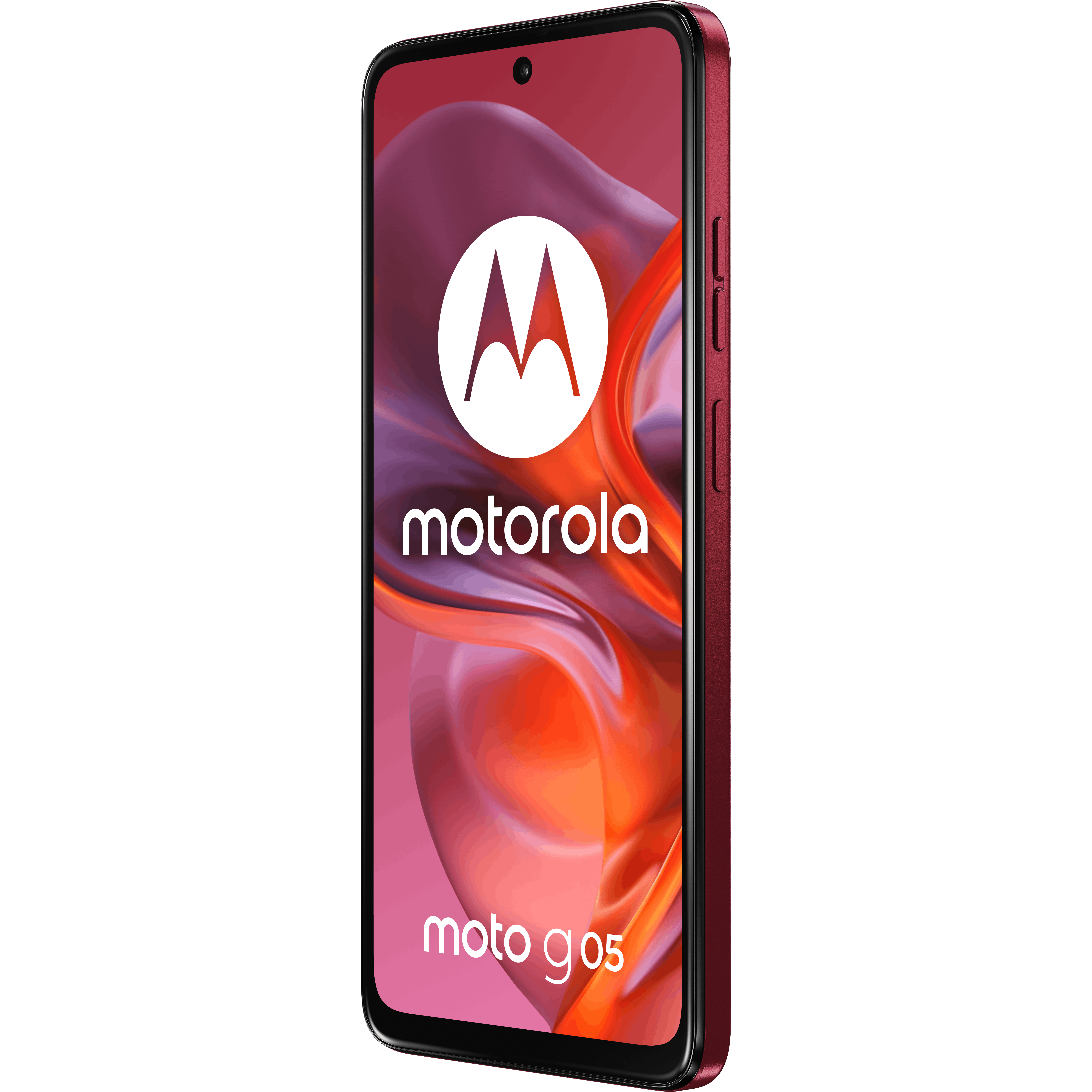 Motorola Moto G05 Plum Red - Aanzicht vanaf rechts