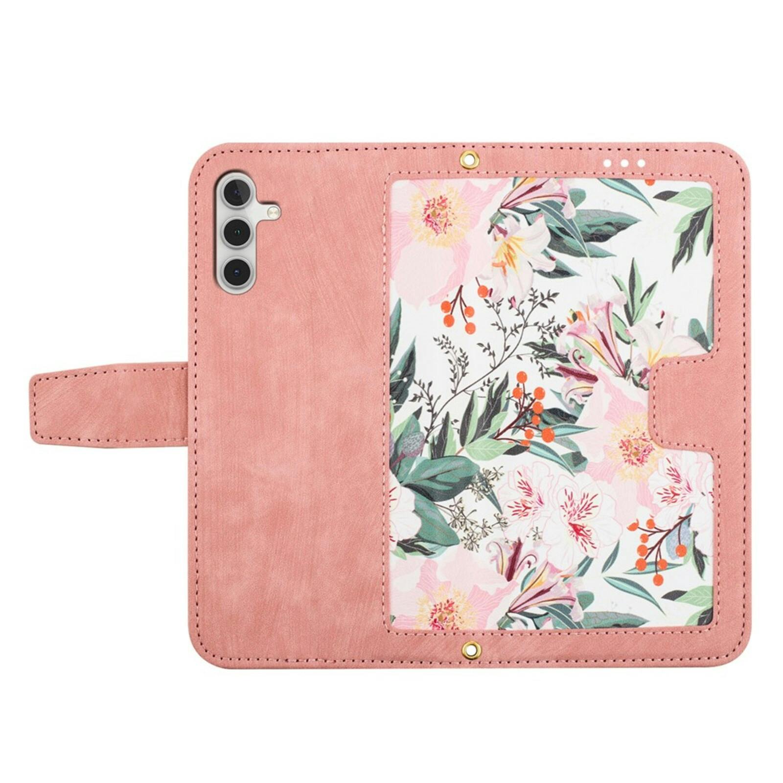 Mocaa Samsung Galaxy S26 Plus Floral Series Bookcase Roze