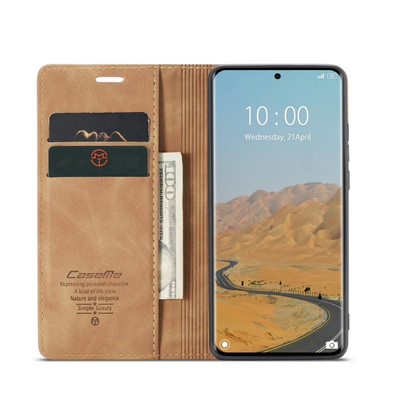 Caseme Xiaomi Redmi Note 14 Pro(+) 5G Business Wallet Hoesje Bruin