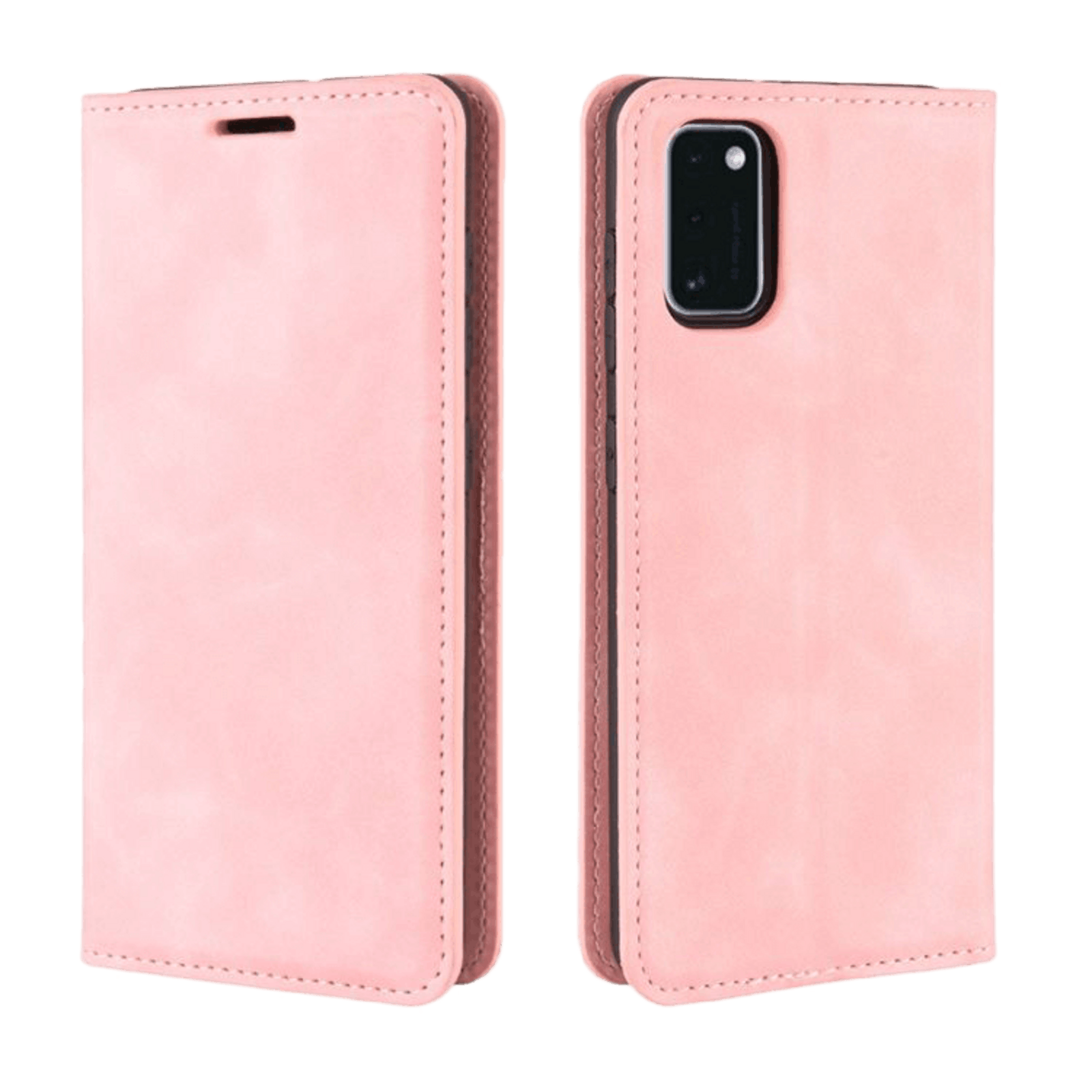Mocaa Samsung Galaxy A41 Magnetisch Slim Fit Bookcase Hoesje Roze