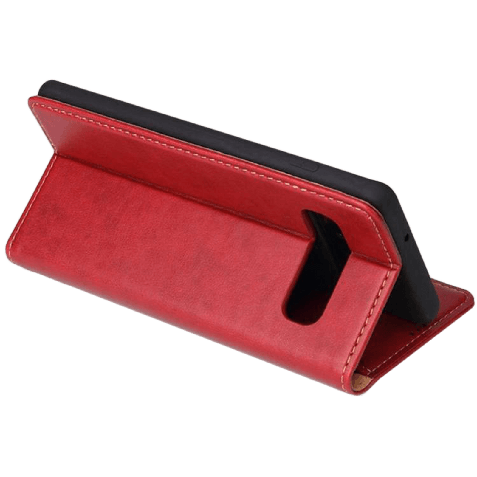 Fierre Shann Samsung Galaxy S10 Plus Slim Wallet Hoesje Rood