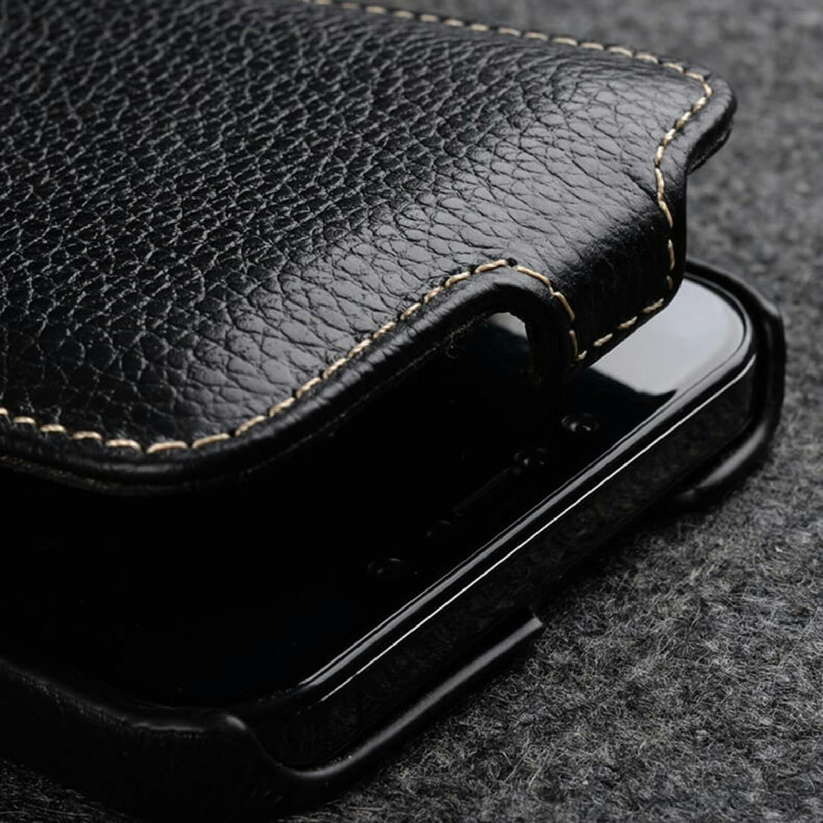 Melkco Apple iPhone 15 Pro Max Leather Flip Case Zwart