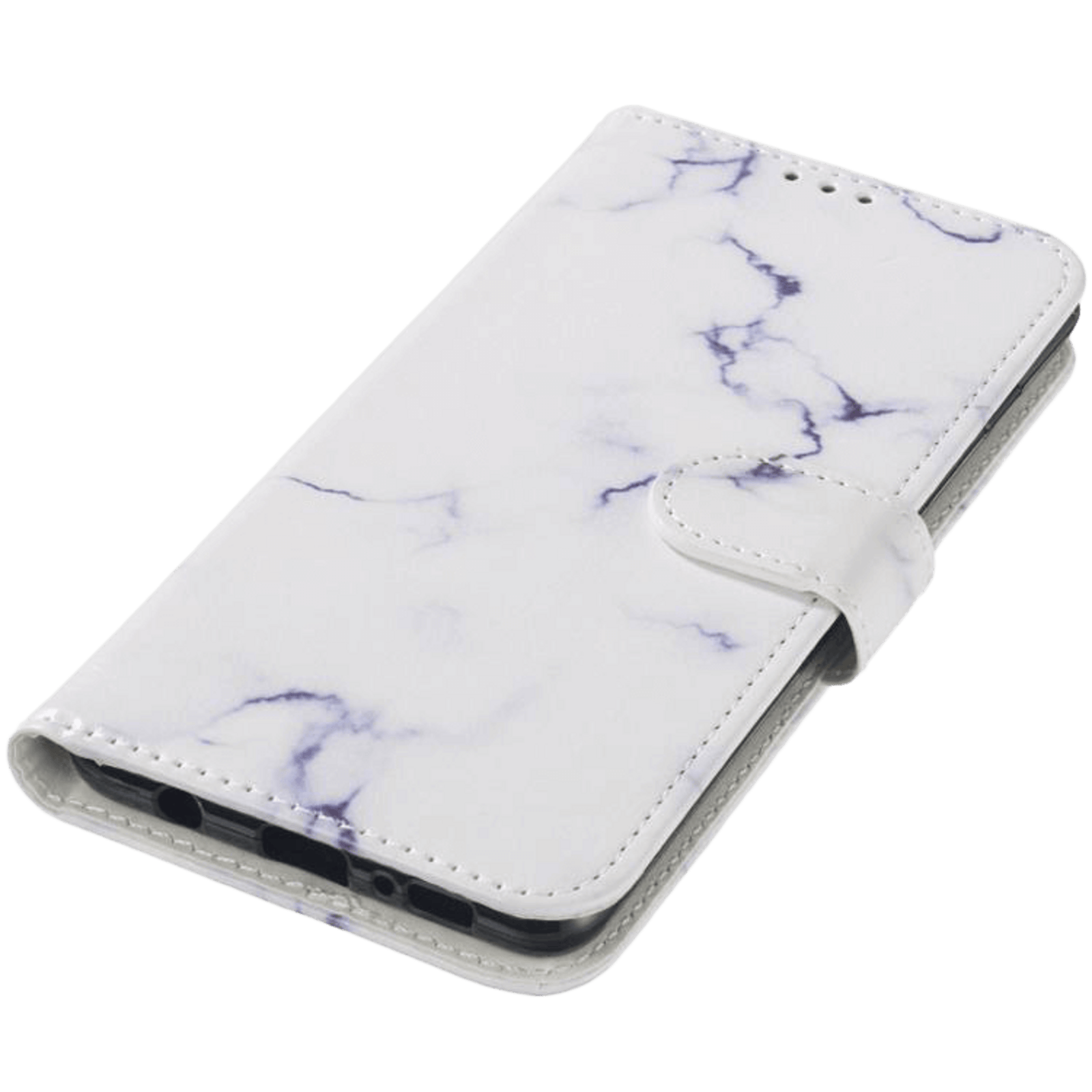 Comfycase Samsung Galaxy S10 Plus Marmer Bookcase Hoesje Wit