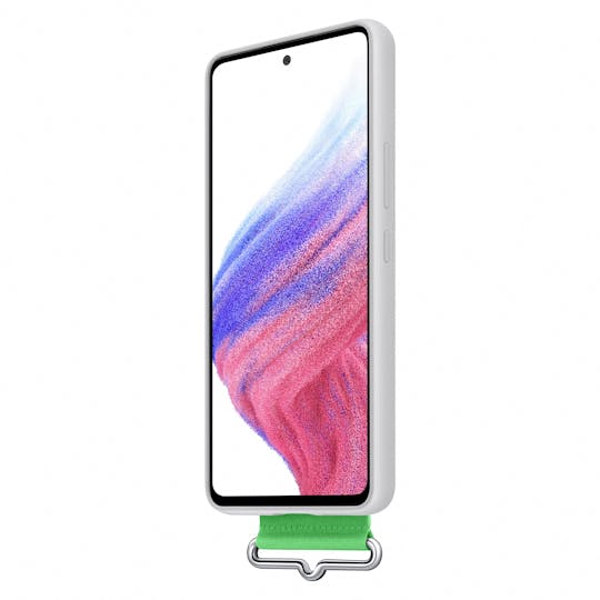 Samsung Galaxy A53 Siliconen Hoesje met Band White