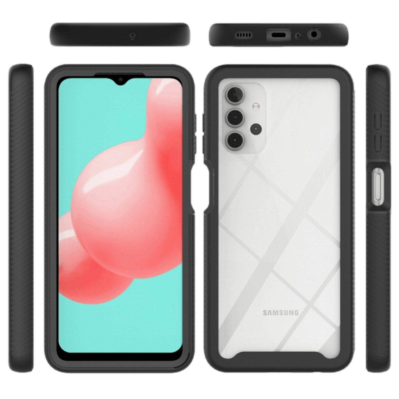 Comfycase Samsung Galaxy A32 schokbestendig slank full body hoesje Zwart