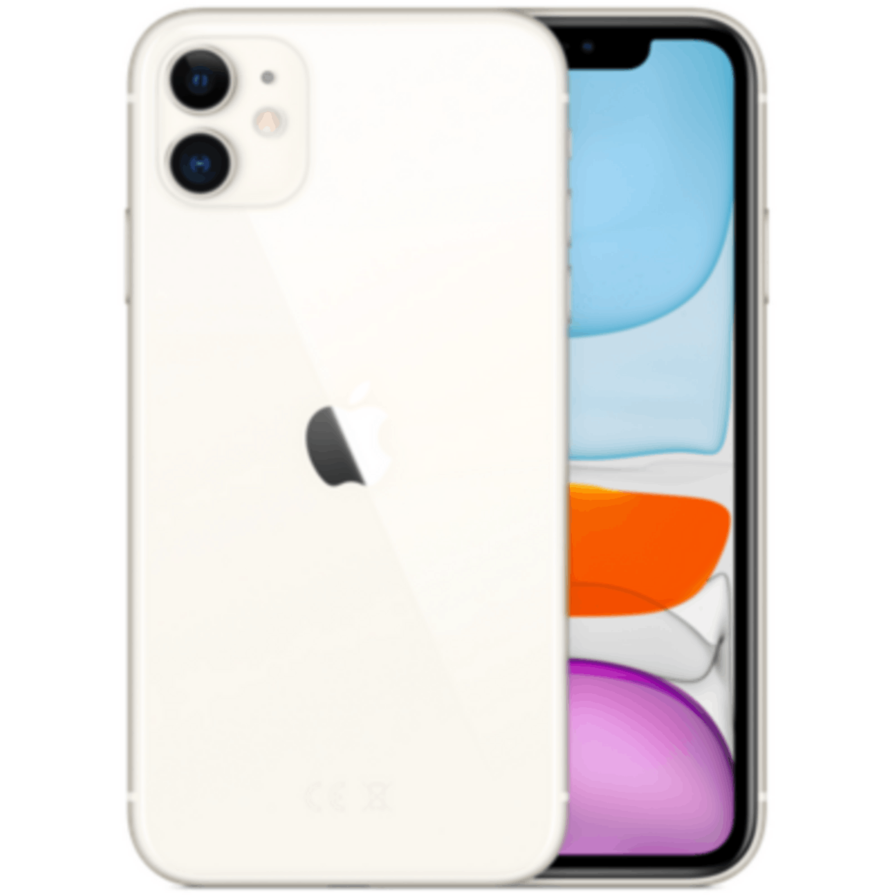 Apple iPhone 11 (Refurbished) White - Voorkant & achterkant