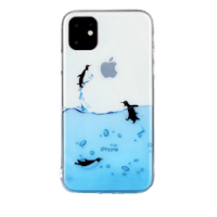Mocaa iPhone 11 Hoesje Pinguins Blauw
