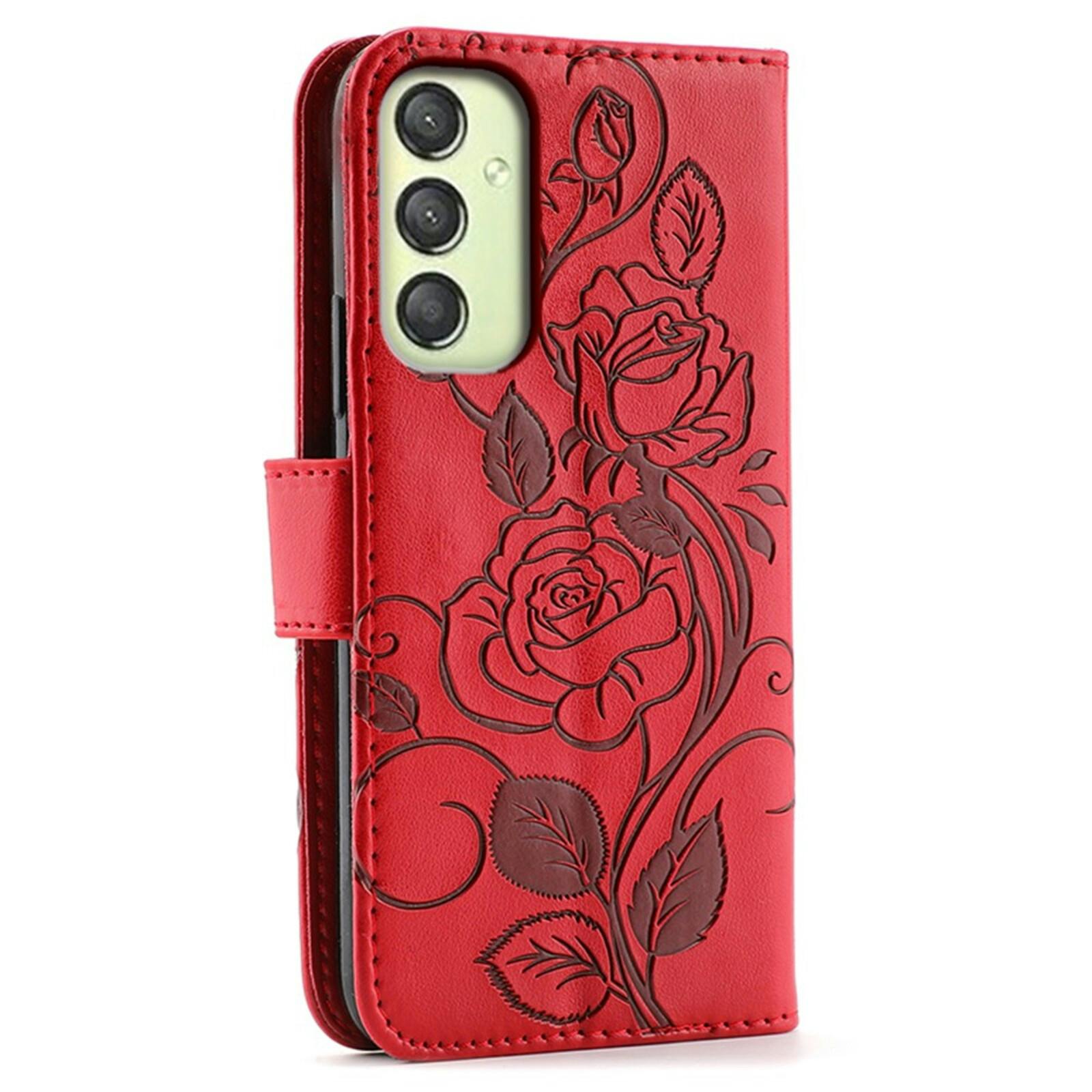 Mocaa Samsung A17 (5G) / A16 (5G) / A26 5G Bookcase Gravure Rozen Rood