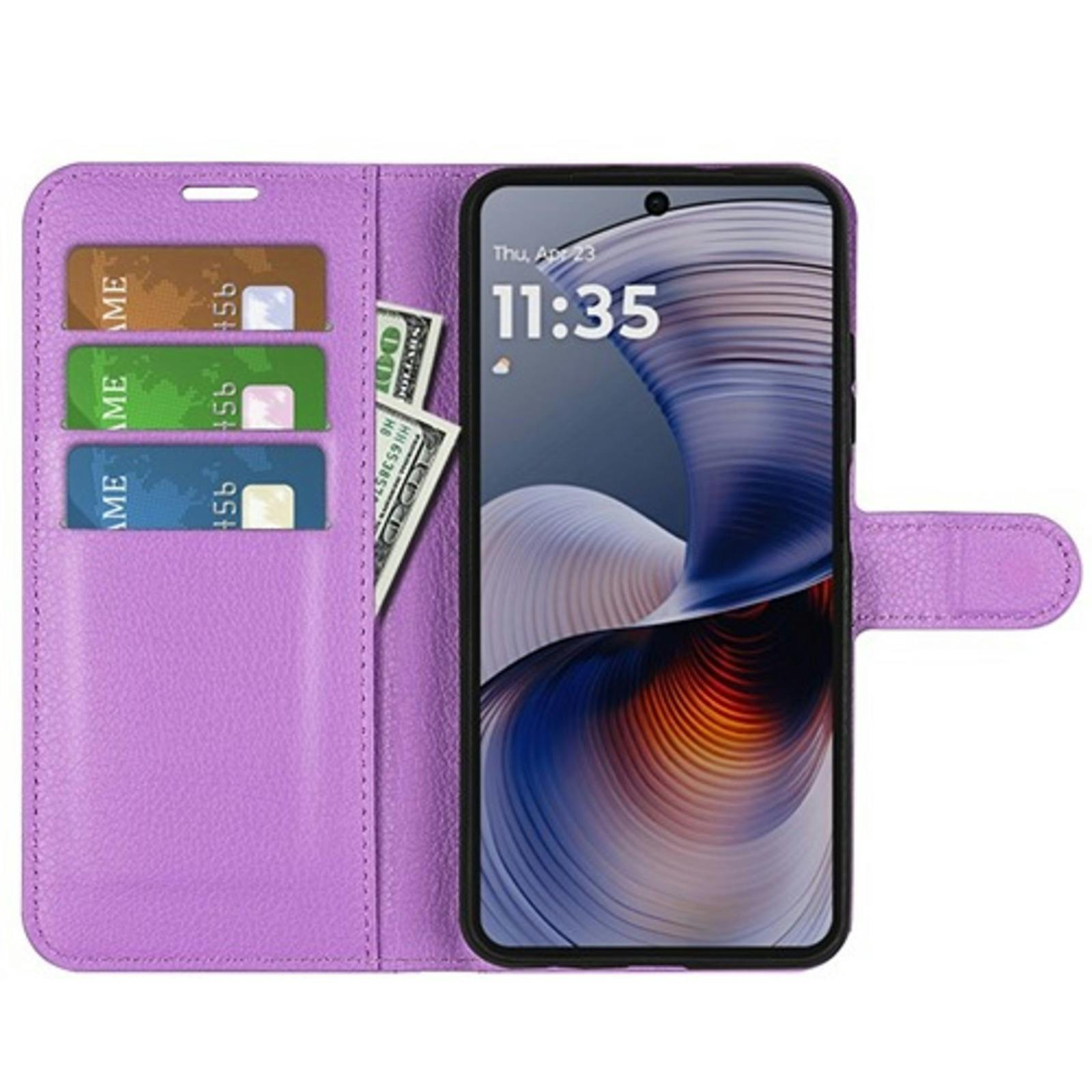 Mocaa Motorola Moto G55 5G Slim-Fit Bookcase Paars