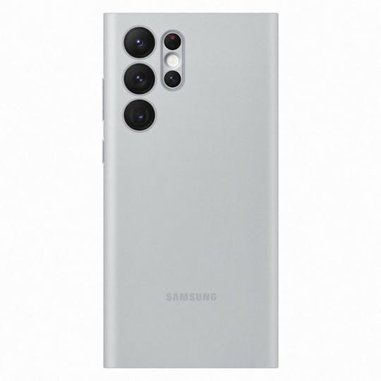 Samsung Galaxy S22 Ultra Smart LED View Hoesje Light Gray