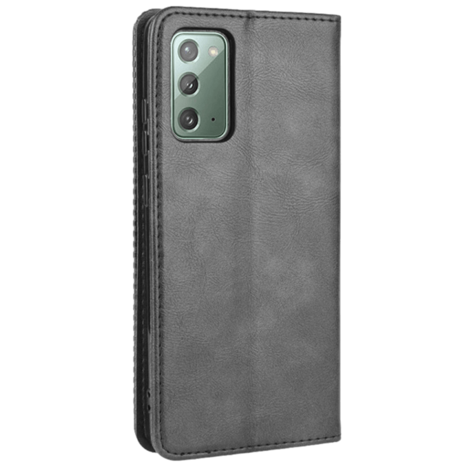 CaseBody Samsung Galaxy S20 Retro Hoesje met Pasruimte Zwart