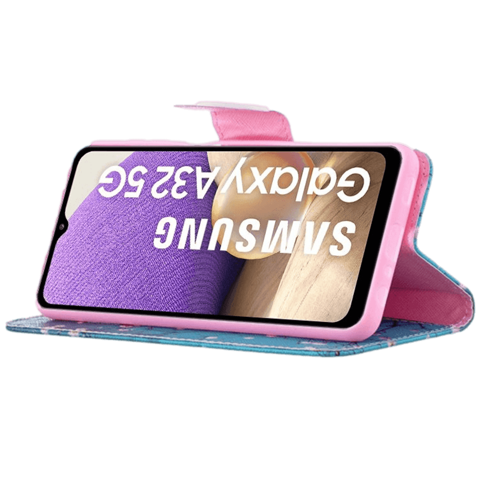 Comfycase Samsung Galaxy A32 bookcase telefoonhoesje bloesem Meerkleurig