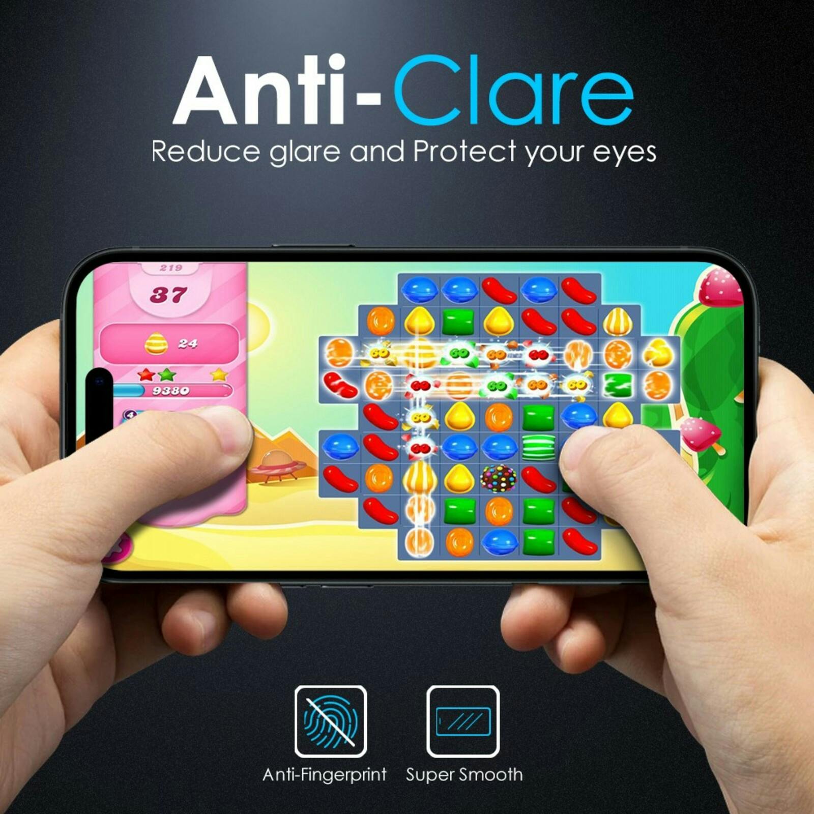 Northjo iPhone 16 A++ Full Screen Anti-Glare Screenprotector Privacy