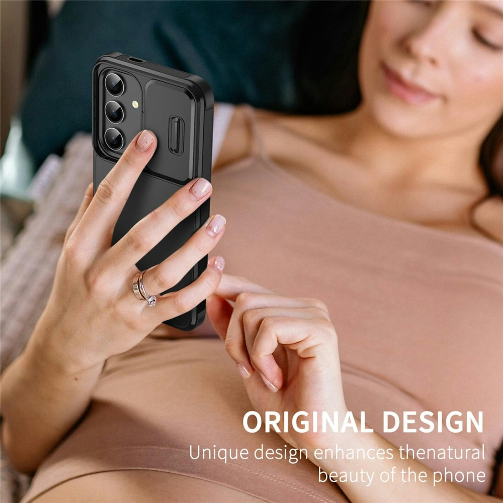 Comfycase Samsung Galaxy S26 Plus Stevig Beschermhoesje met Camerabeschermer Zwart