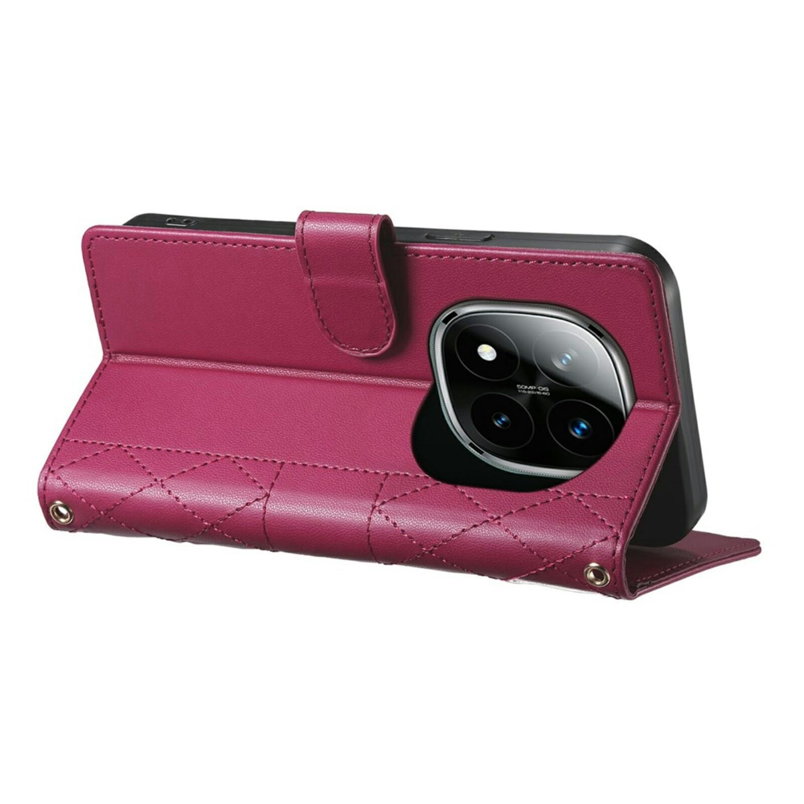 Comfycase Xiaomi Redmi Note 15 Pro 5G Bookcase met Koord Rood