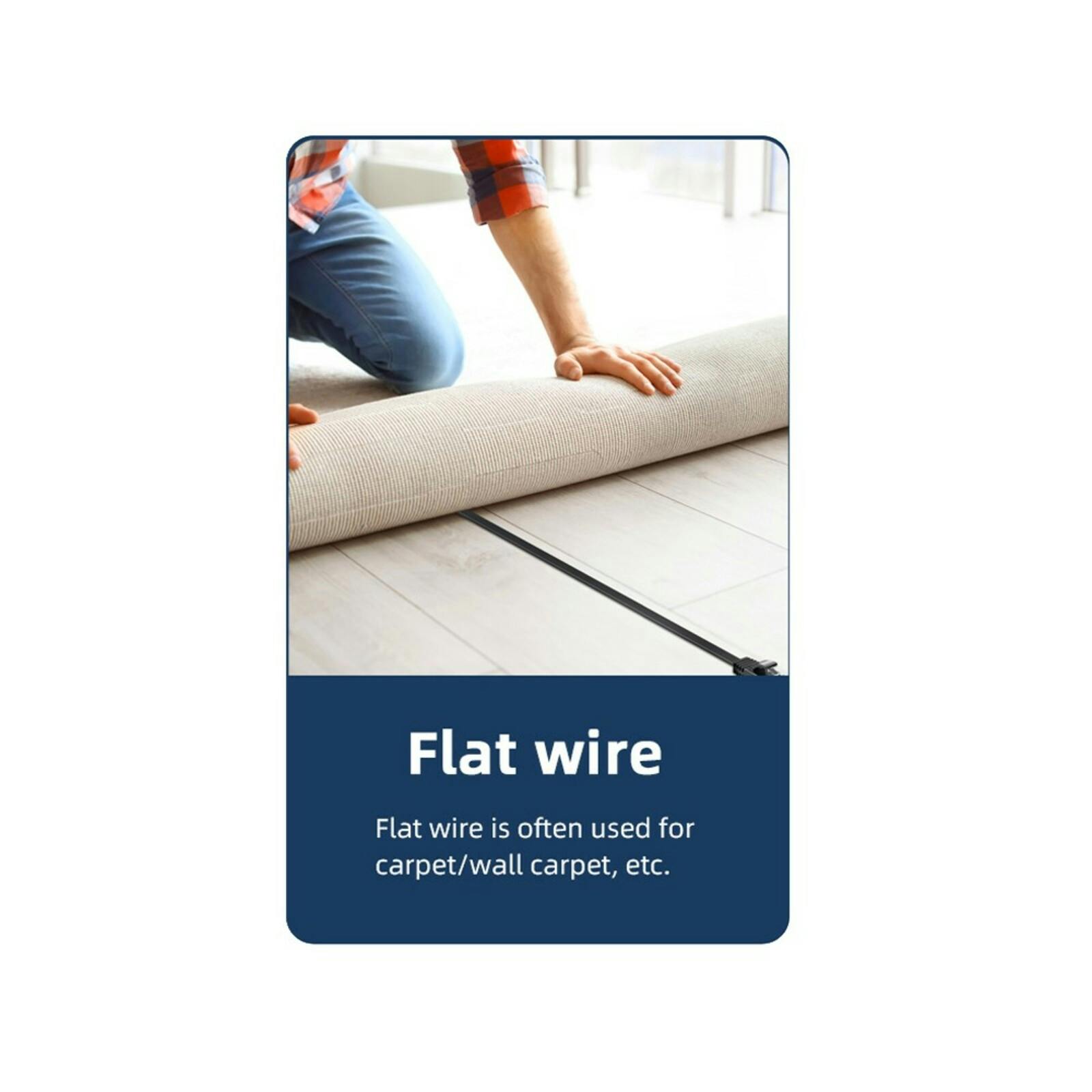 Essager CAT6 S/FTP LAN Ethernet Kabel Plat Zwart 15m