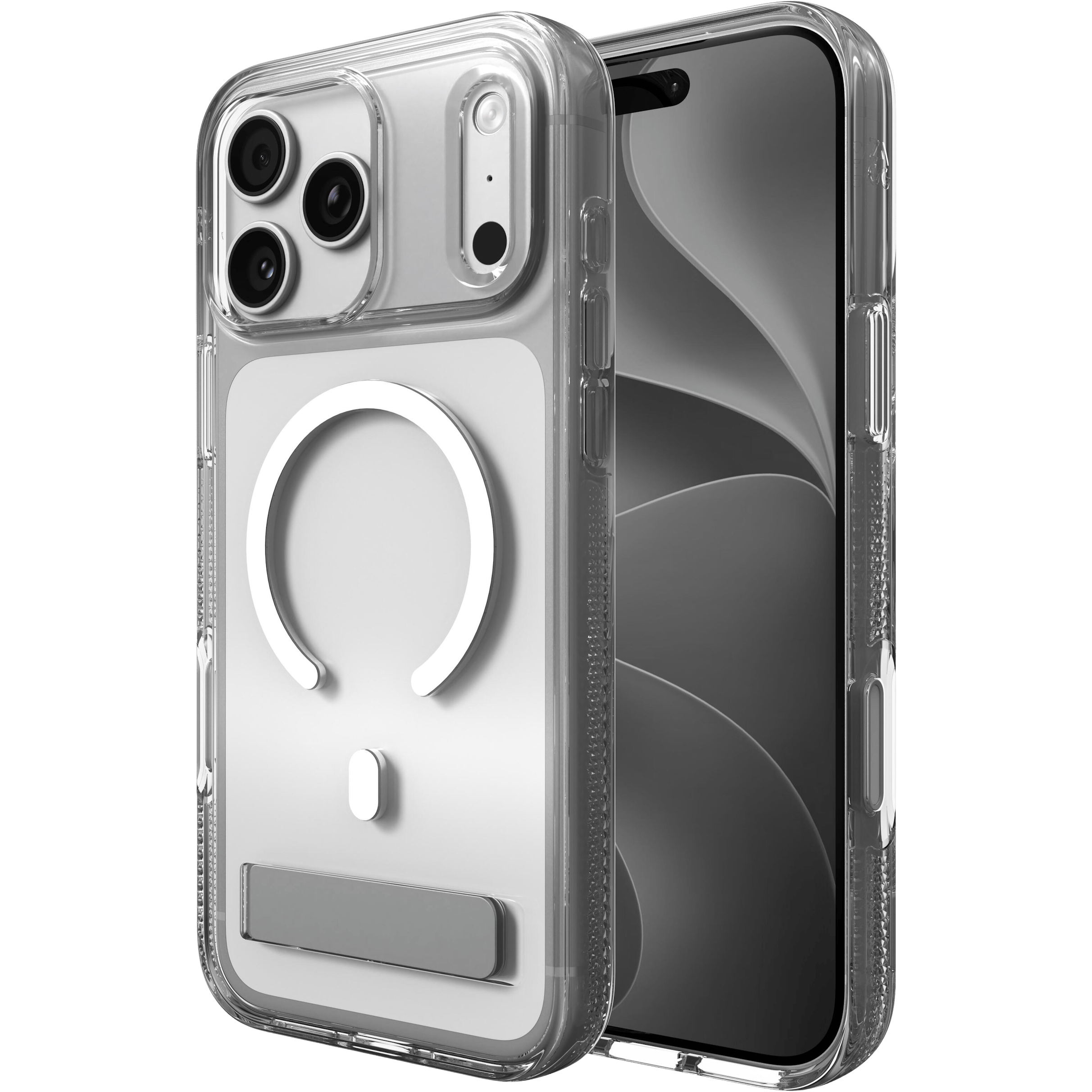 ZAGG iPhone 17 Pro / 18 Pro MagSafe Crystal Palace Hoesje met Kickstand Transparant