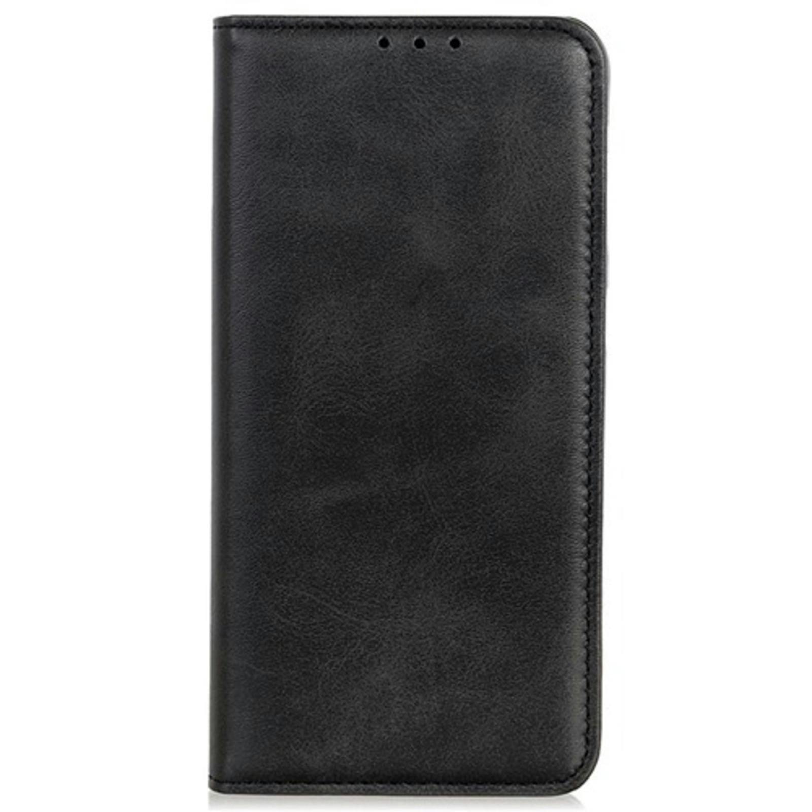 CaseBody Samsung Galaxy A55 Real Leather Wallet Hoesje Zwart