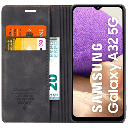 Caseme Samsung Galaxy A32 Business Wallet Bookcase Hoesje Zwart