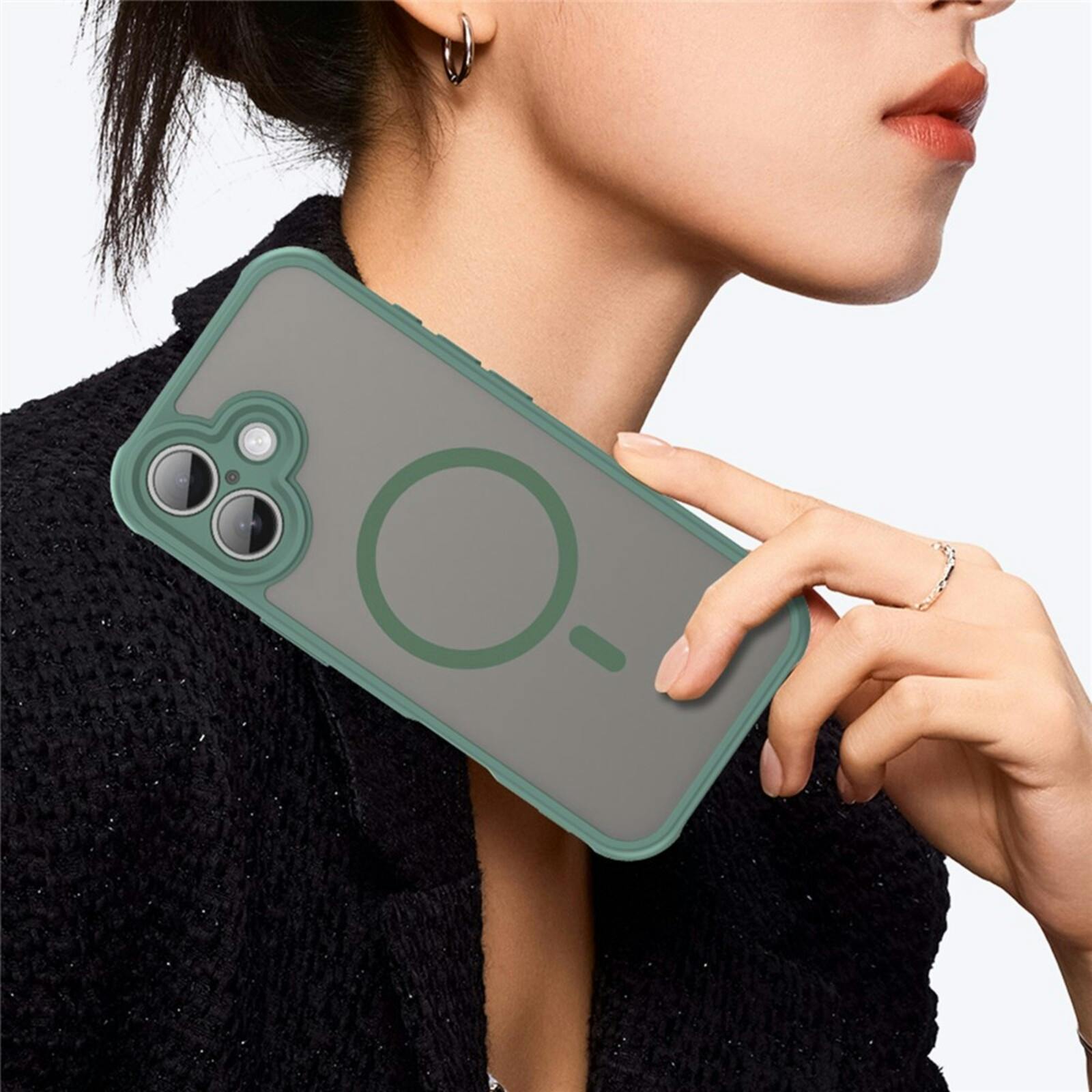 Mocaa Apple iPhone 17 Slim Anti-Shock MagSafe Hoesje Groen