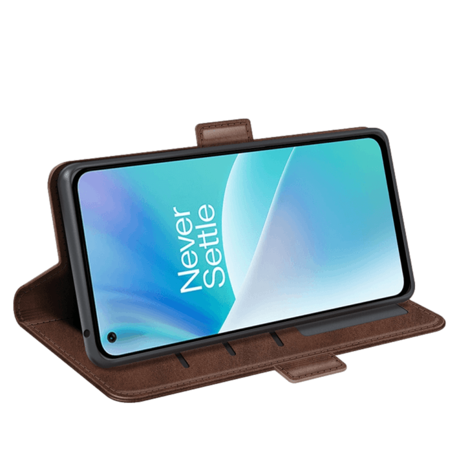 Comfycase OnePlus Nord 2T Bookcase Beschermhoesje Bruin