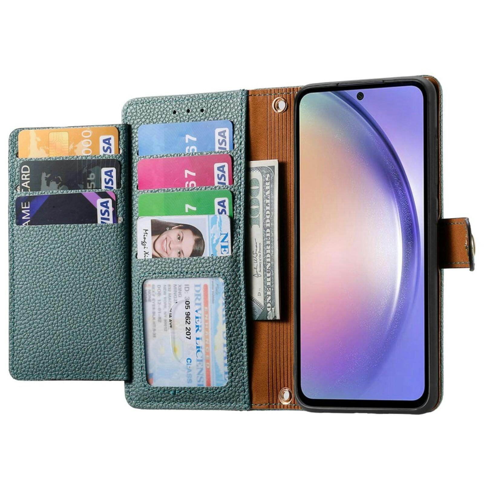 Mocaa Samsung Galaxy A56 Love Heart Wallet Hoesje Groen
