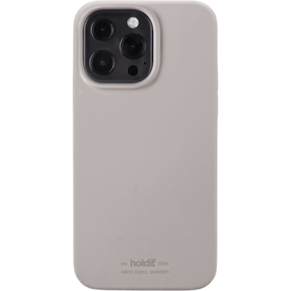 Holdit iPhone 13 Pro Siliconen Hoesje Taupe - Voorkant