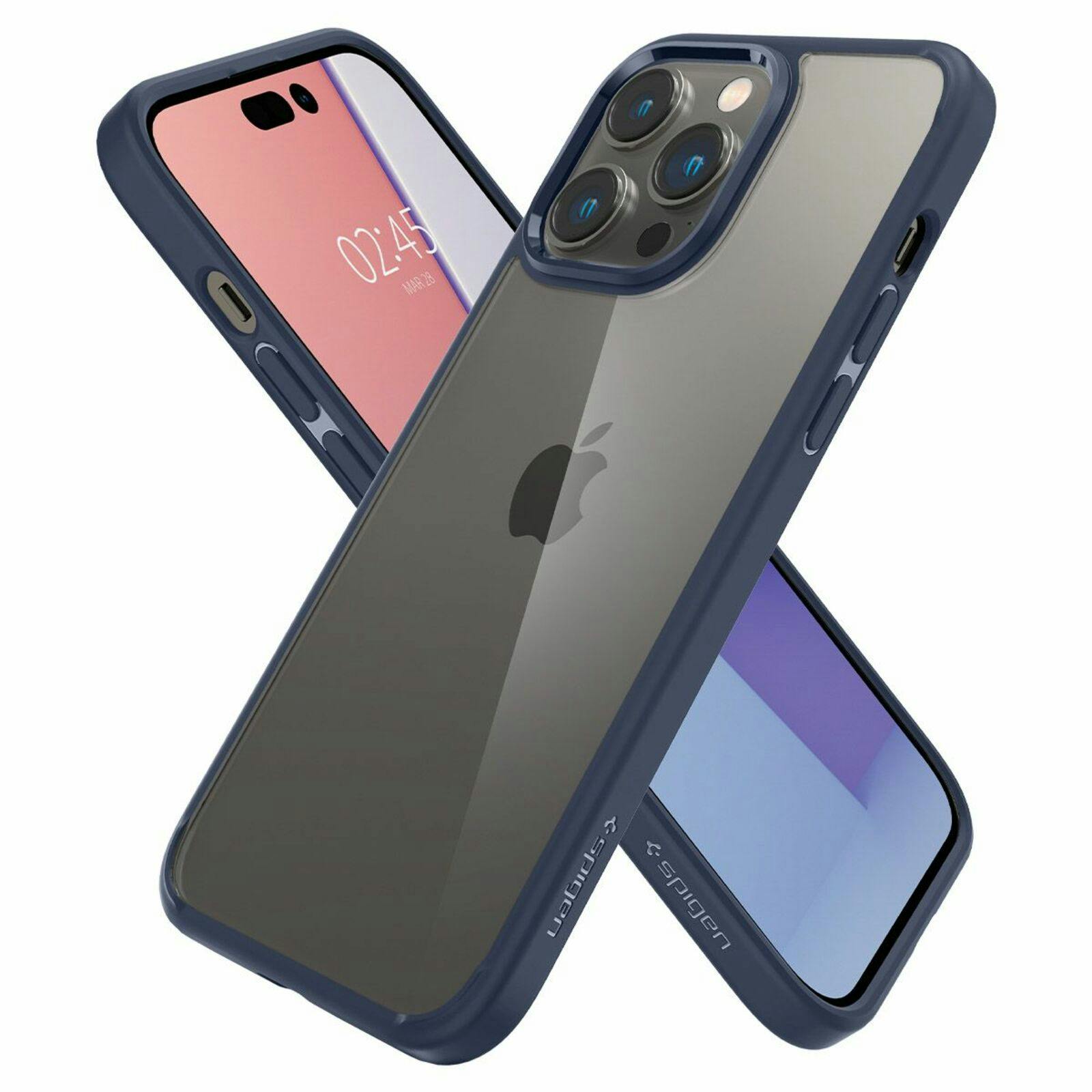 Spigen iPhone 14 Pro Doorzichtig Hard Hoesje Donkerblauw