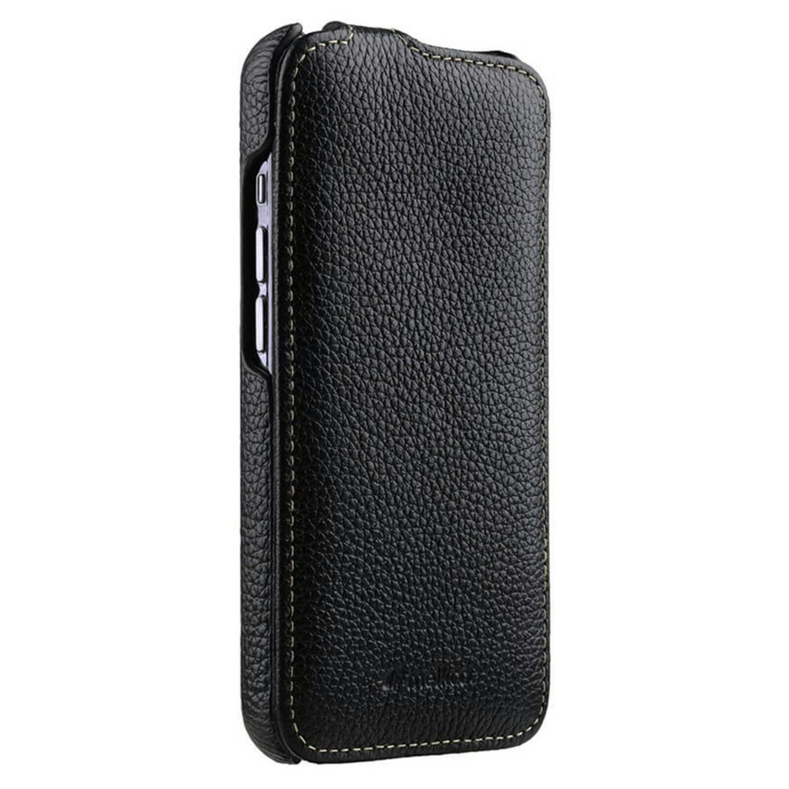 Melkco Apple iPhone 15 Pro Max Leather Flip Case Zwart