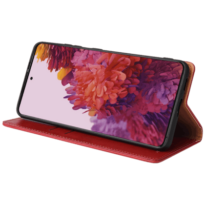 Fierre Shann Samsung Galaxy S21 Ultra Slim Wallet Hoesje Rood