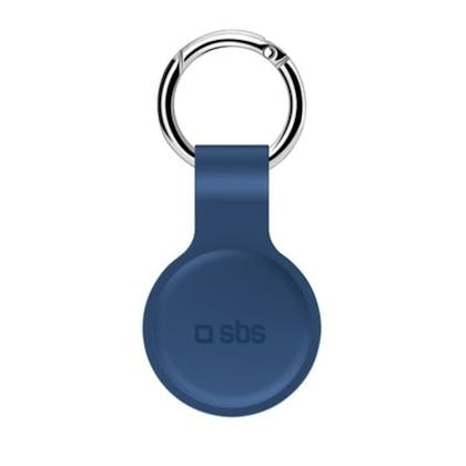 SBS AirTag Siliconen Sleutelhanger Blauw - Achterkant