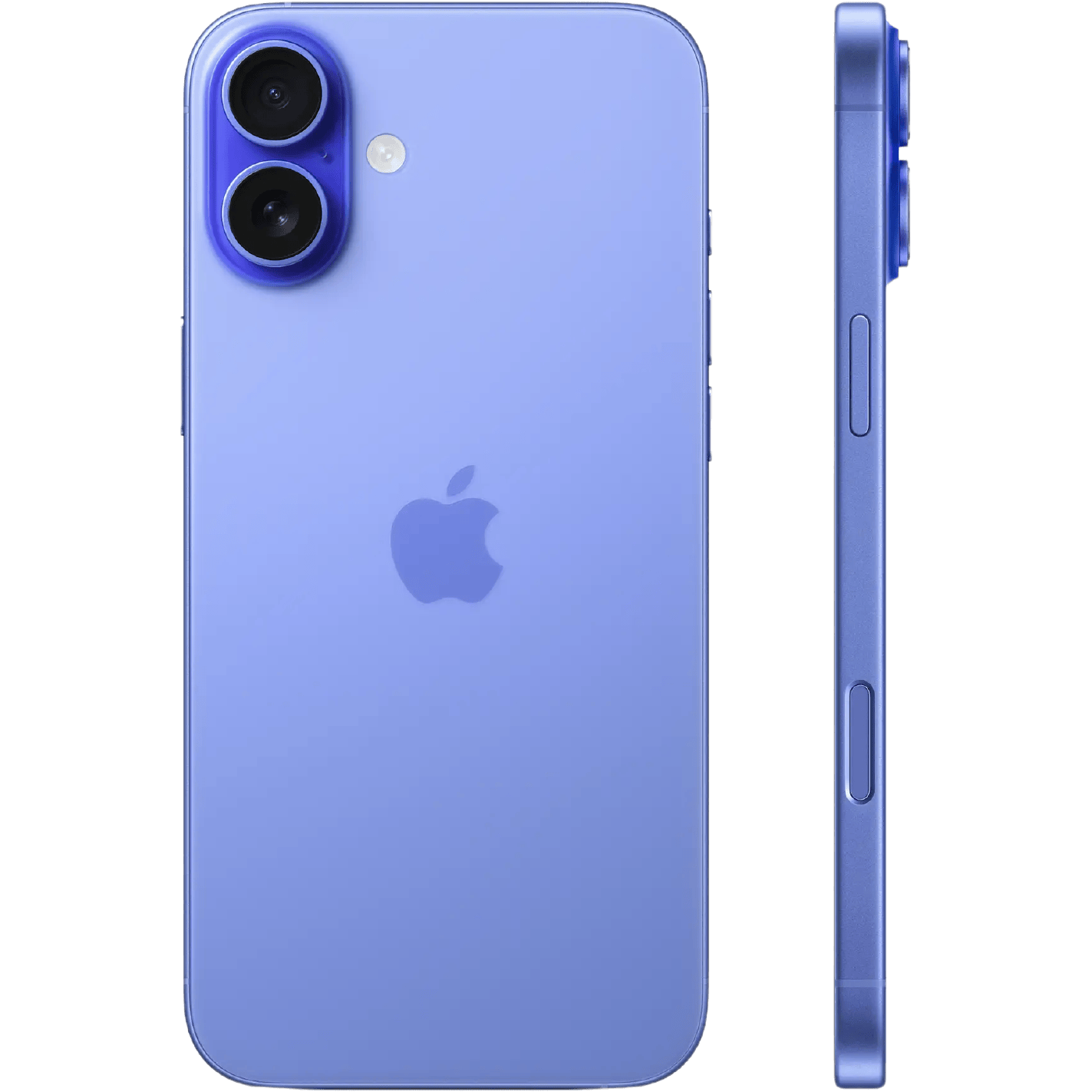 Apple iPhone 16 achter- en zijkant blauw