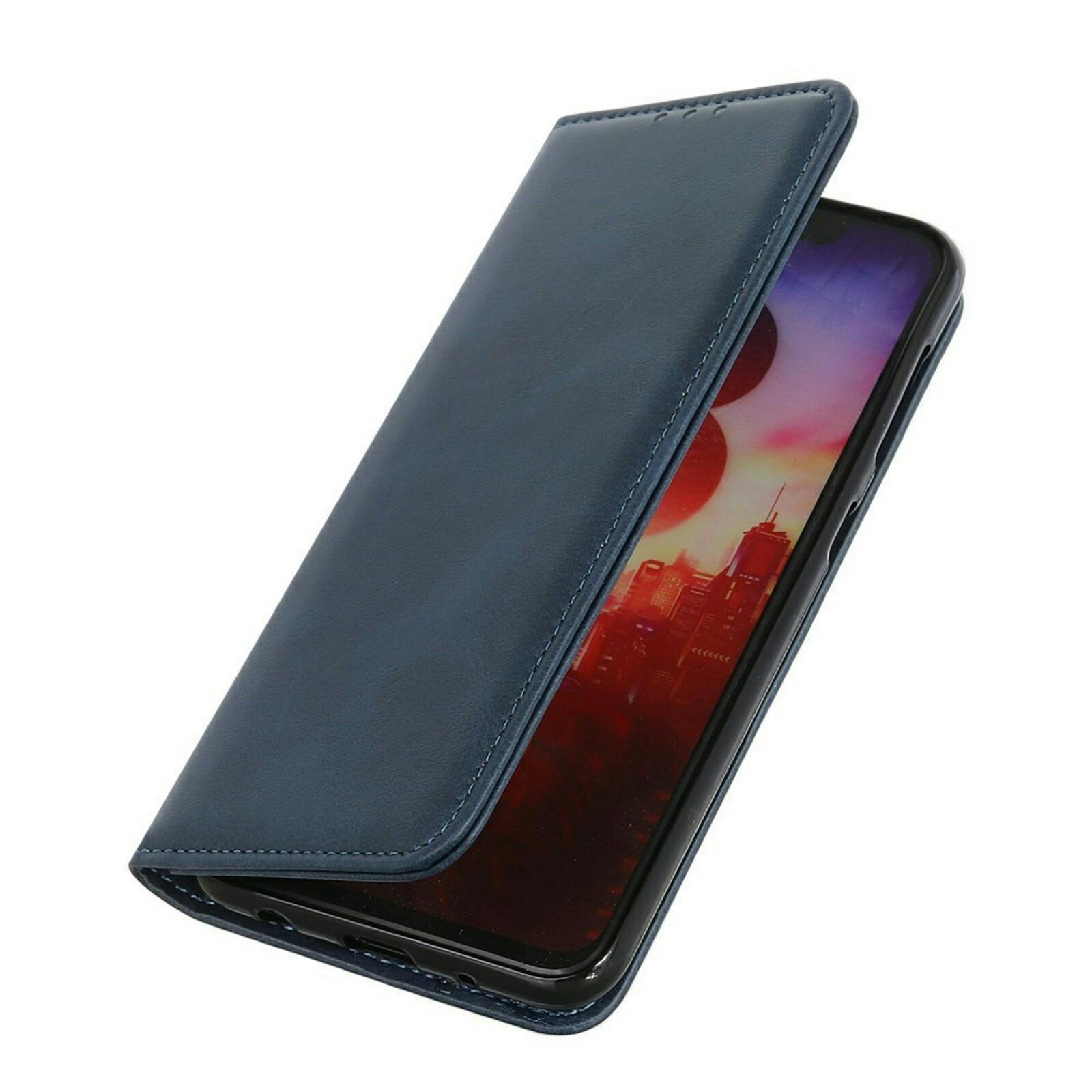 CaseBody Apple iPhone 17 Air Real Leather Wallet Hoesje Blauw