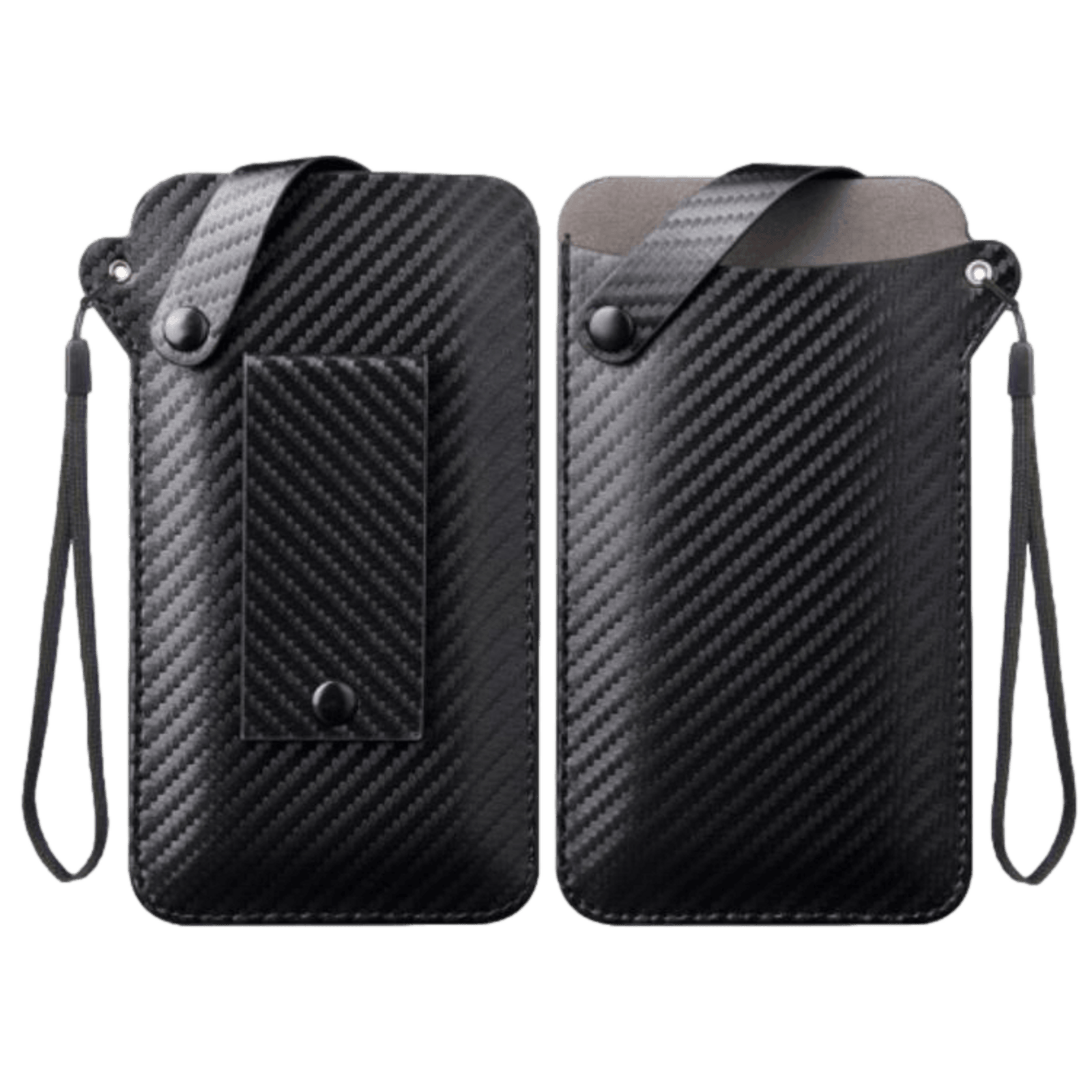 CaseBody Pocket Sleeve met Riemband Carbon L