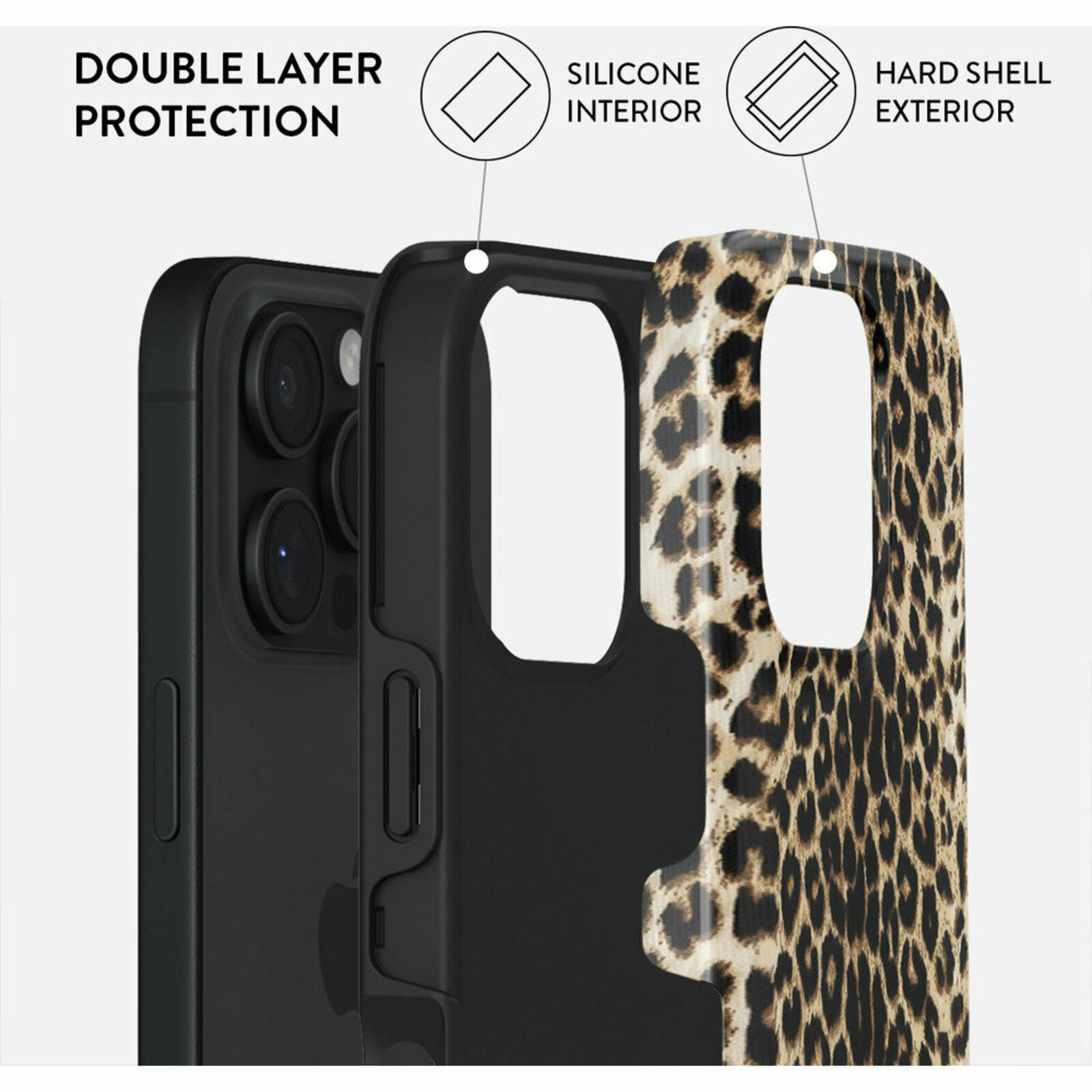 Burga iPhone 16 Pro Max Hoesje Leopard