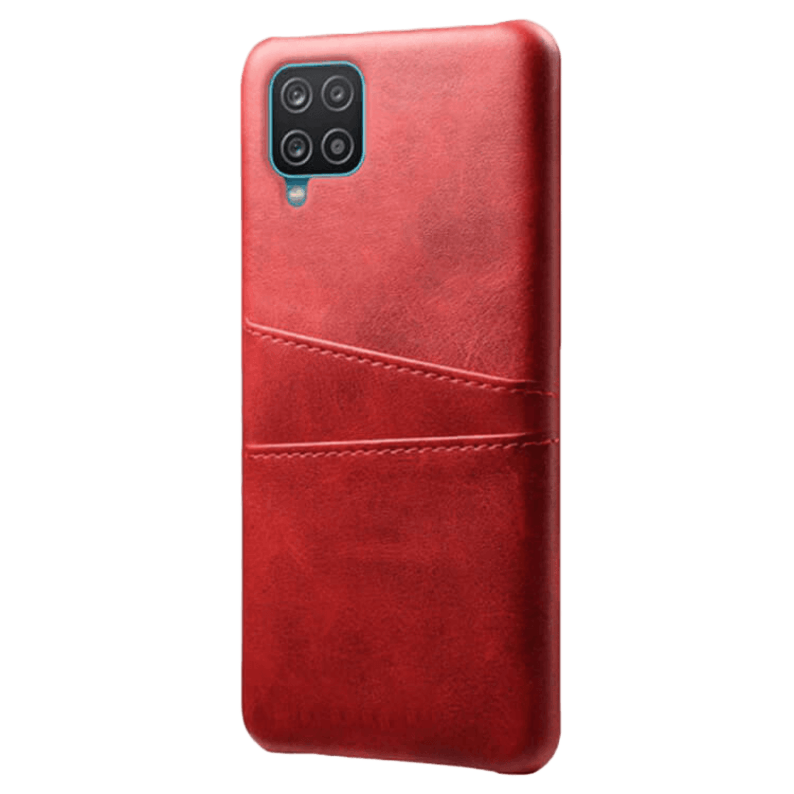 Comfycase Samsung Galaxy A12 Card Case Hoesje met Pasruimte Rood