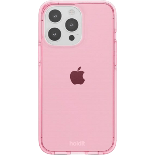 Holdit iPhone 14 Pro Max Transparante Backcover Roze - Achterkant