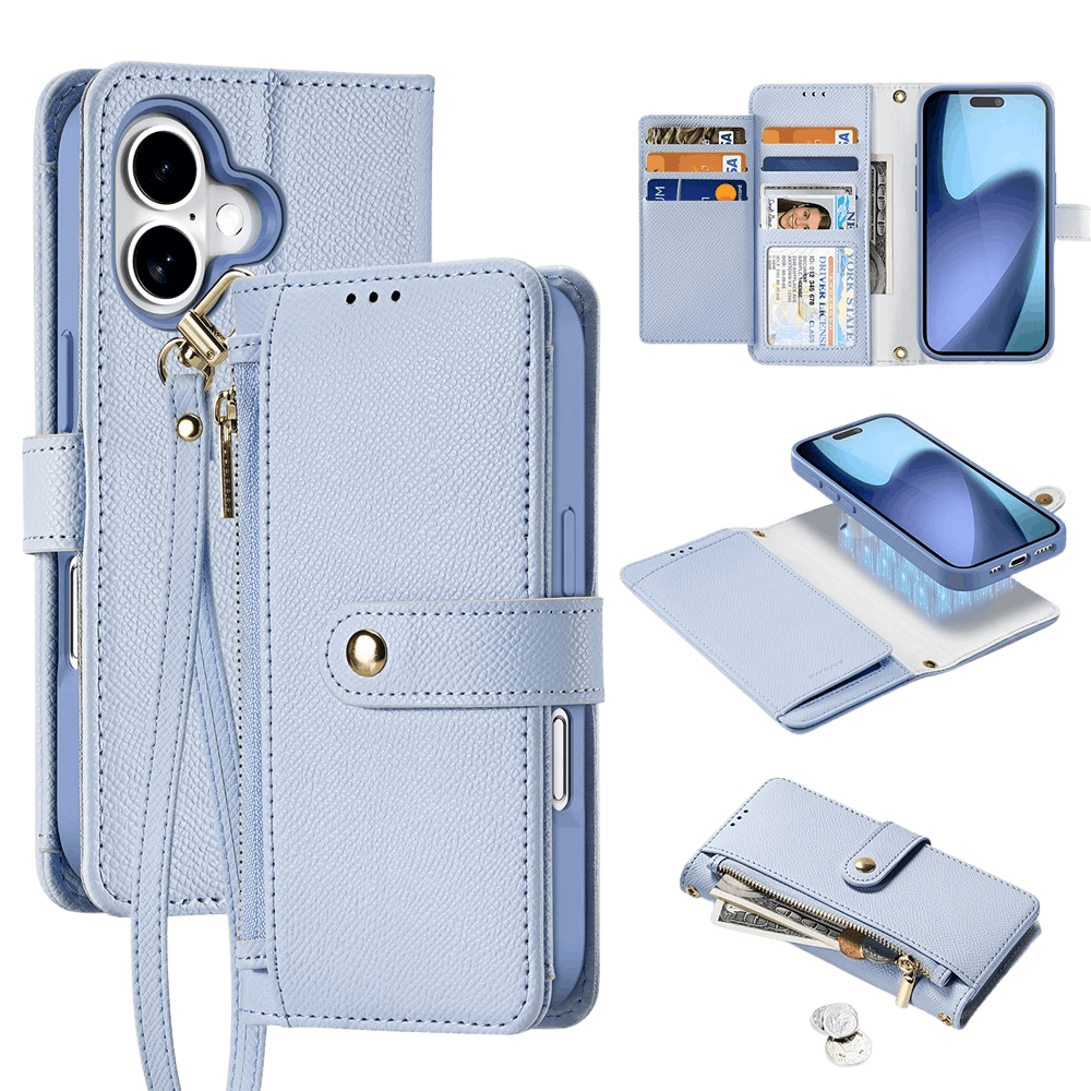 DUX DUCIS Apple iPhone 17 Premium 2-in-1 Bookcase met MagSafe Hoesje Lichtblauw