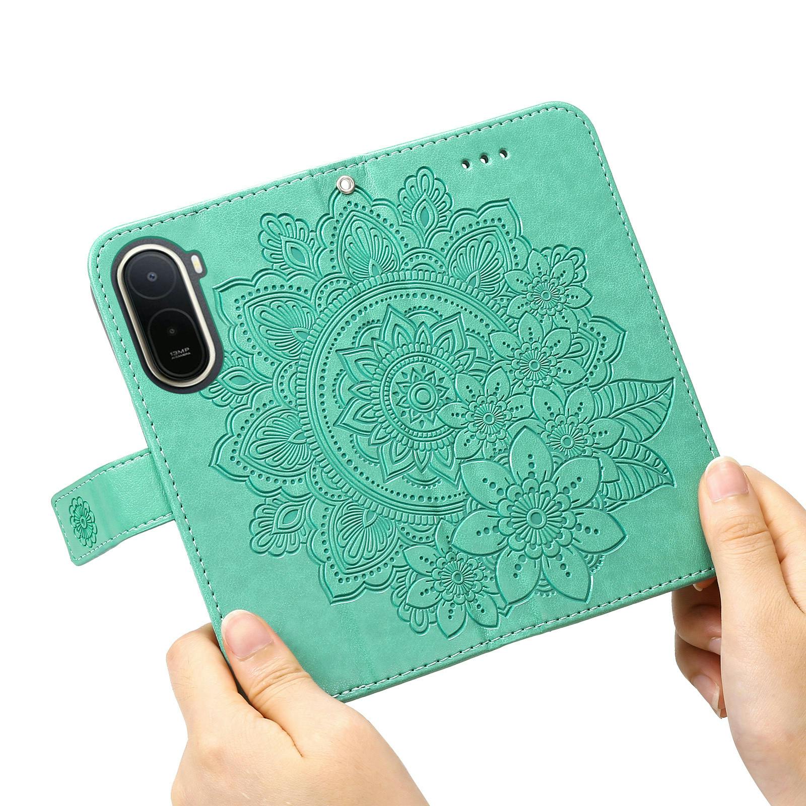 Mocaa Xiaomi Redmi A7 Pro Bookcase Hoesje Mandala Groen