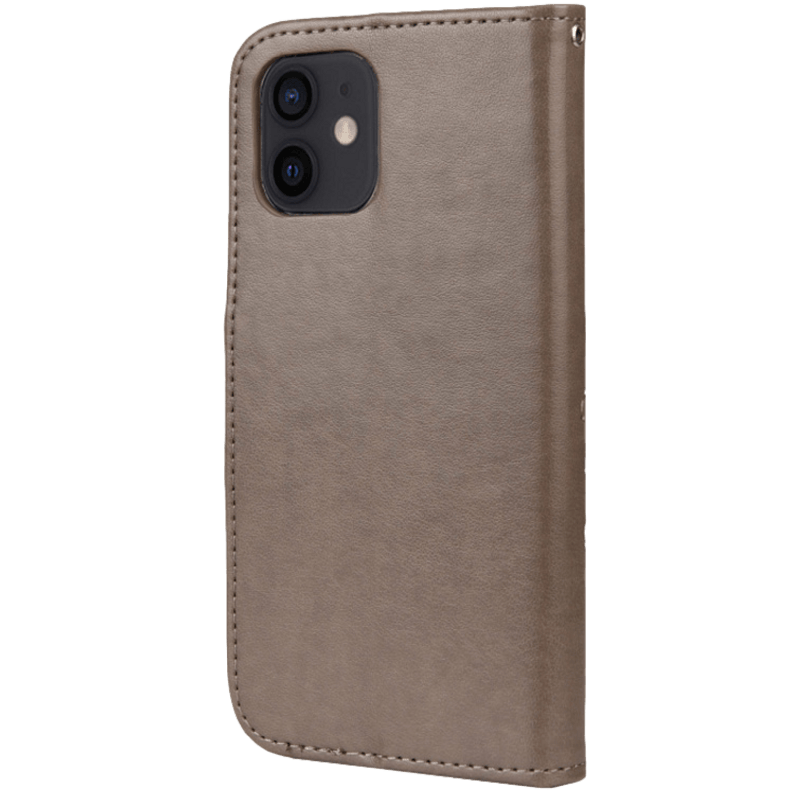 Mocaa iPhone 12 Mini Booklet Hoesje Grijs