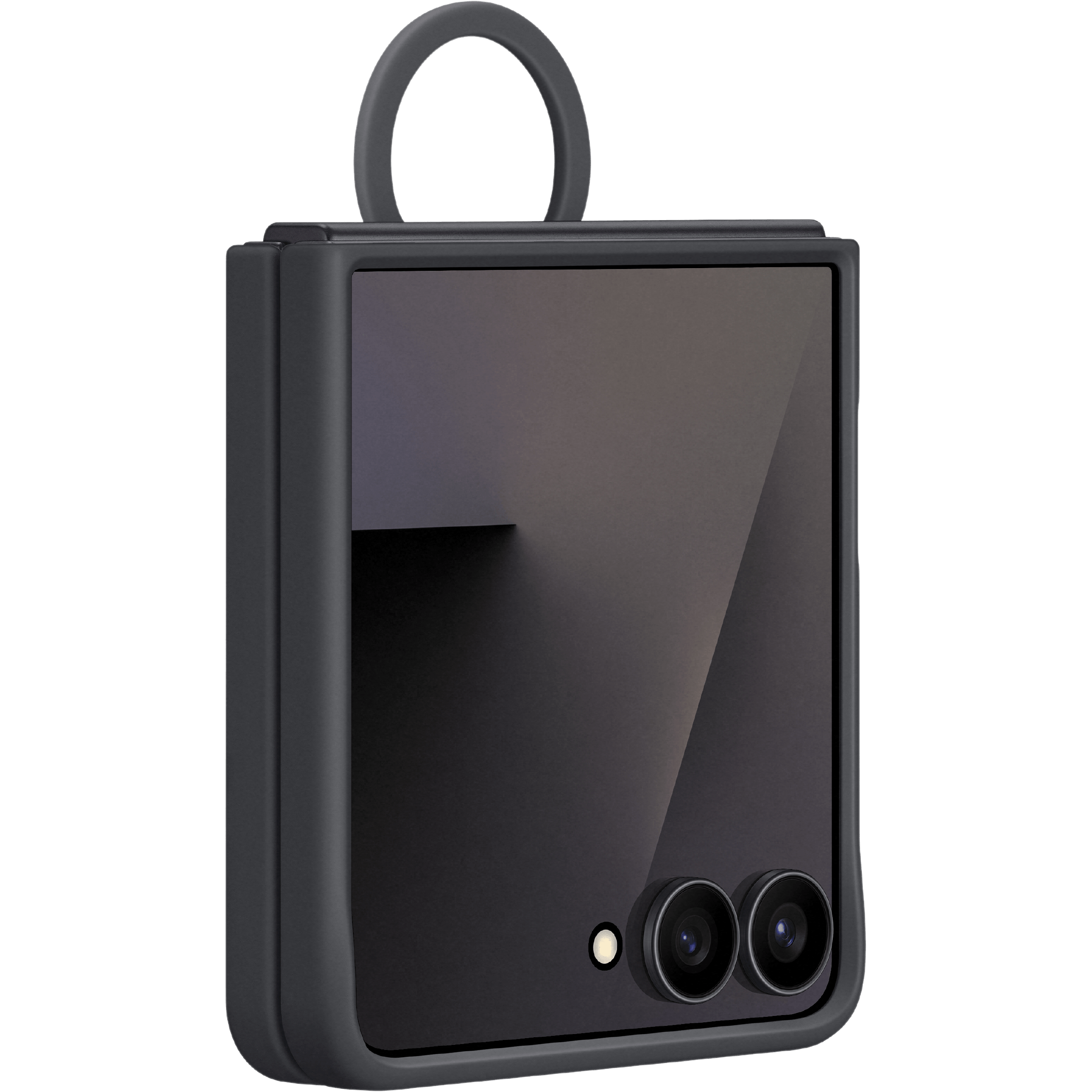 Samsung Galaxy Z Flip7 Siliconen Ring Case Zwart