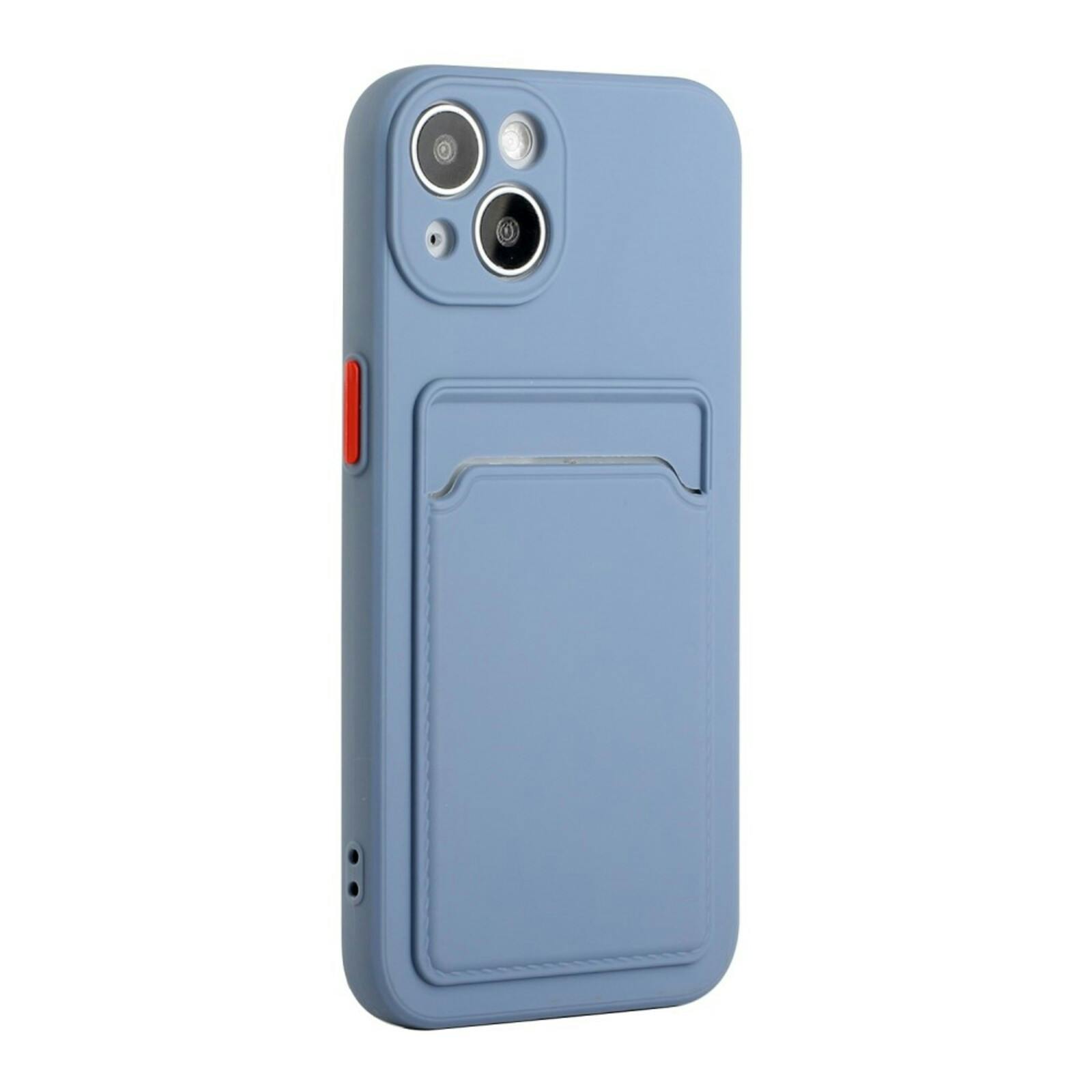 CaseBody iPhone 13 Telefoonhoesje met Kaarthouder Lichtblauw